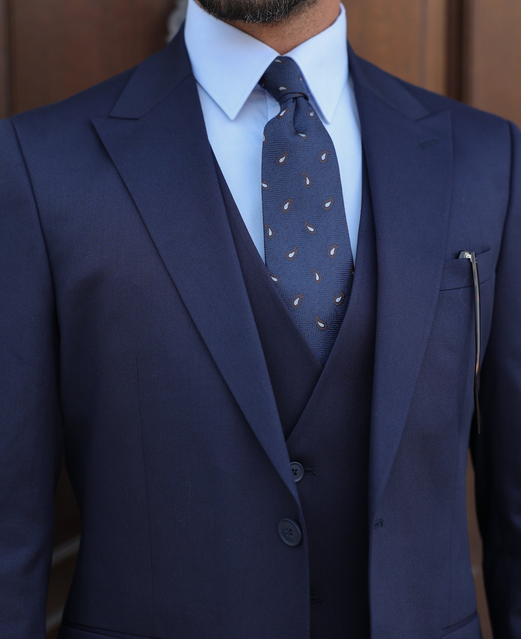 Deep Navy Slim-Fit Suit 3-Piece