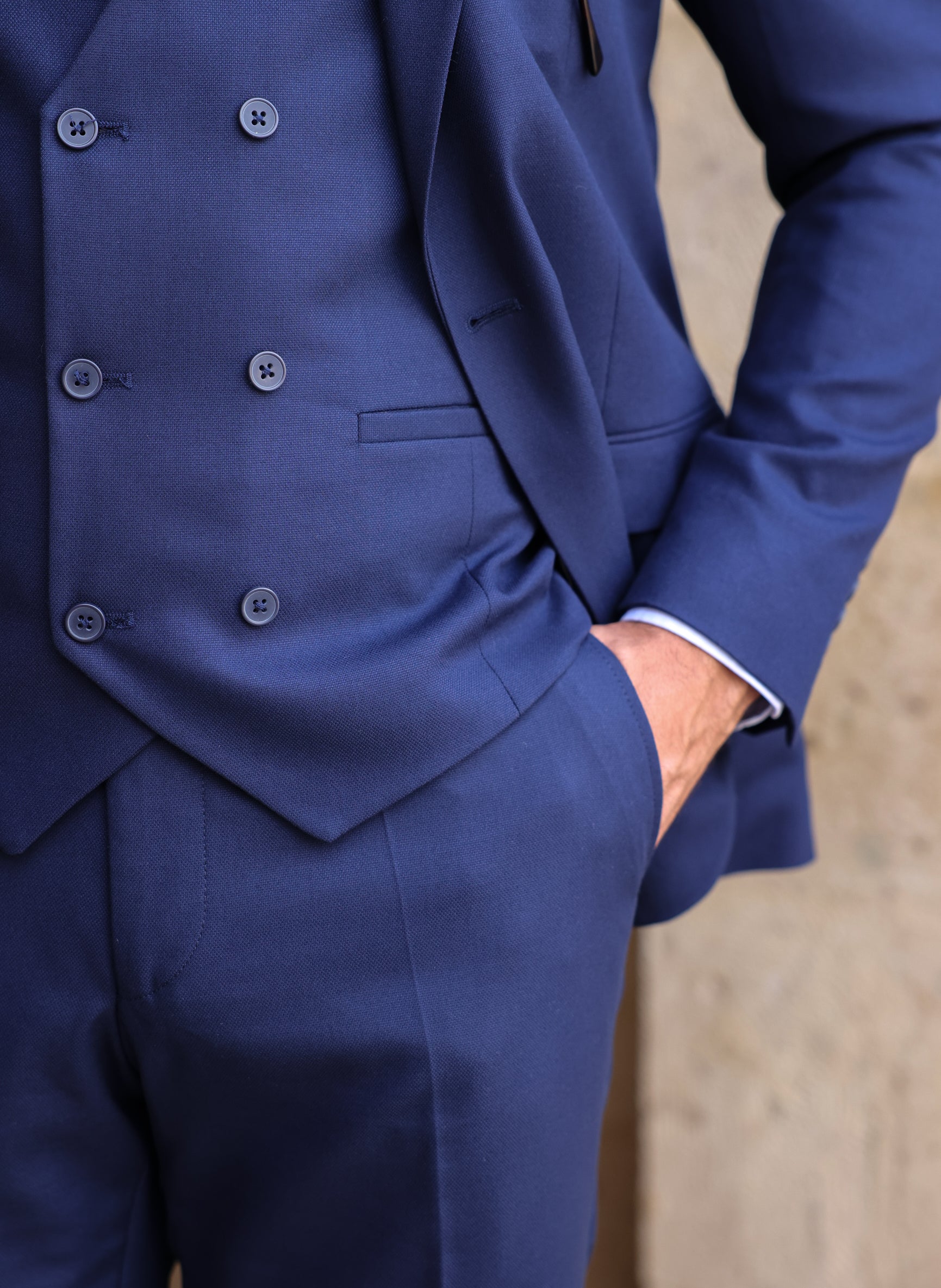 Navy Slim-Fit Suit 3-Piece