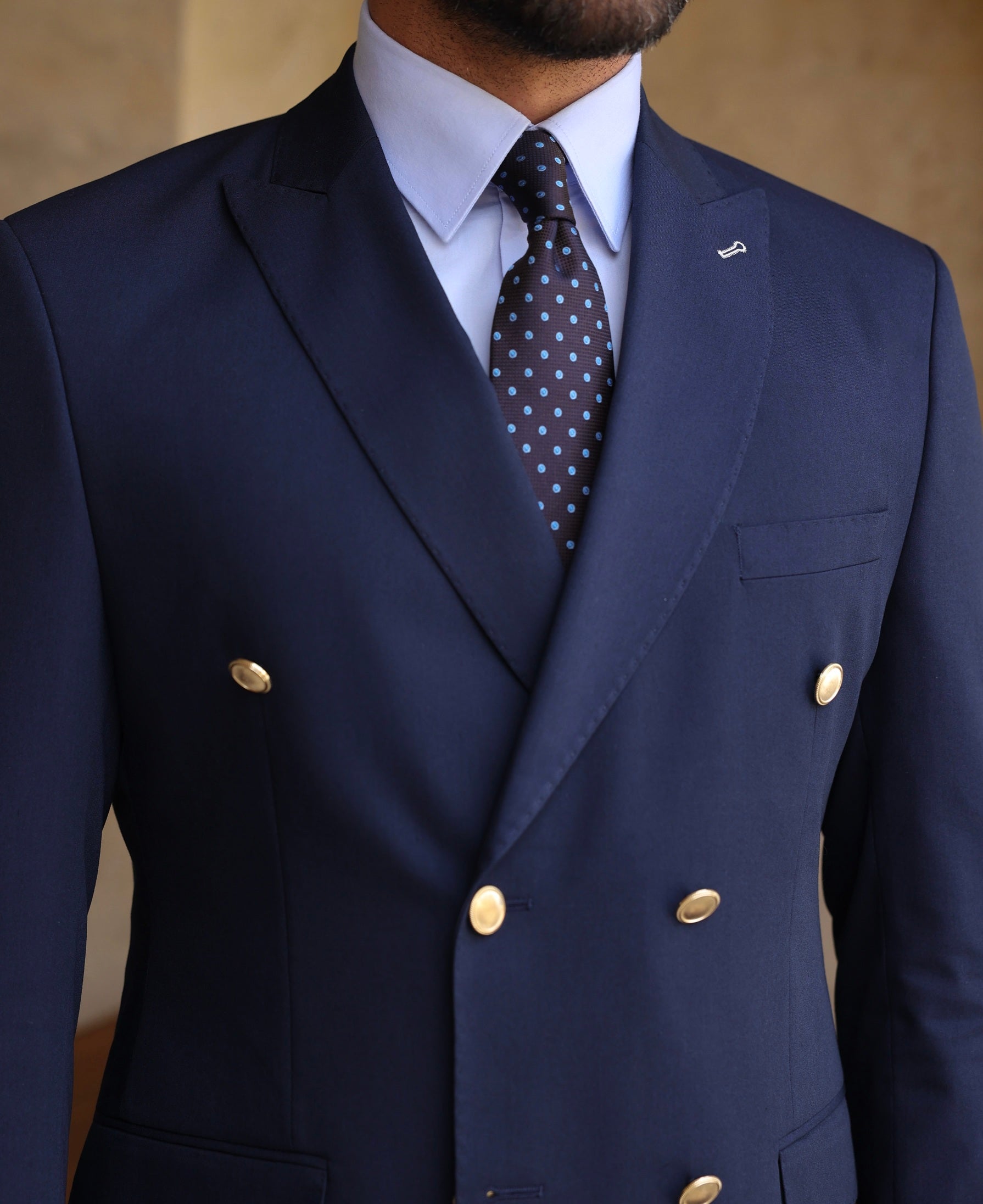 Navy Double Breasted Suit 2-Piece