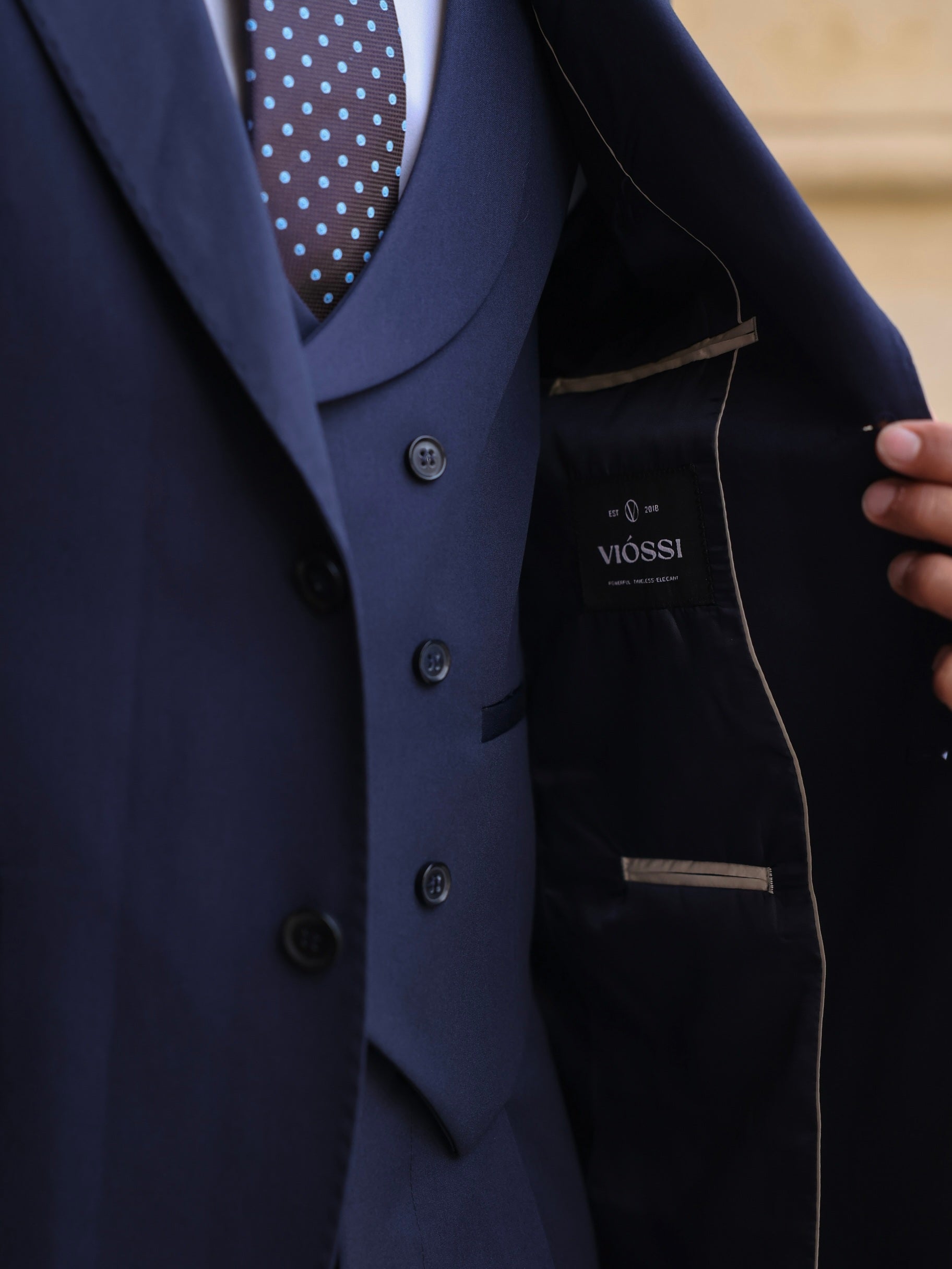 Navy Modern-Fit Suit 3-Piece