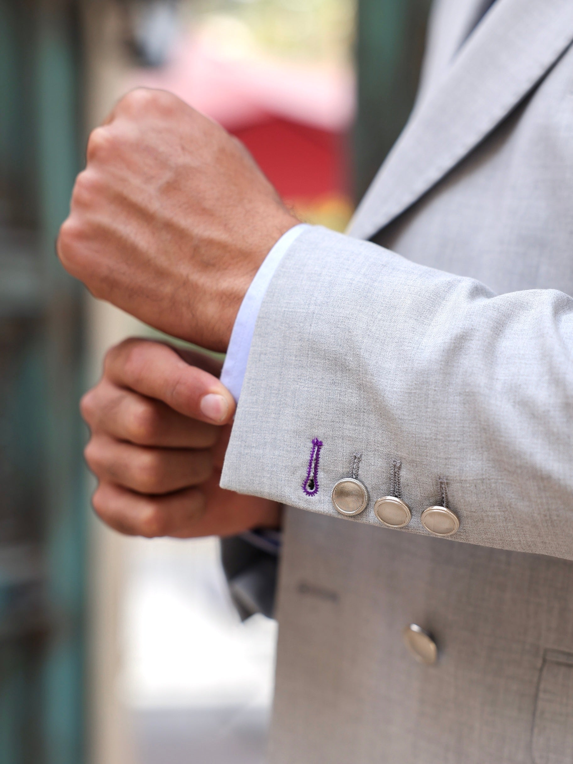 Grey Double Breasted Suit 2-Piece