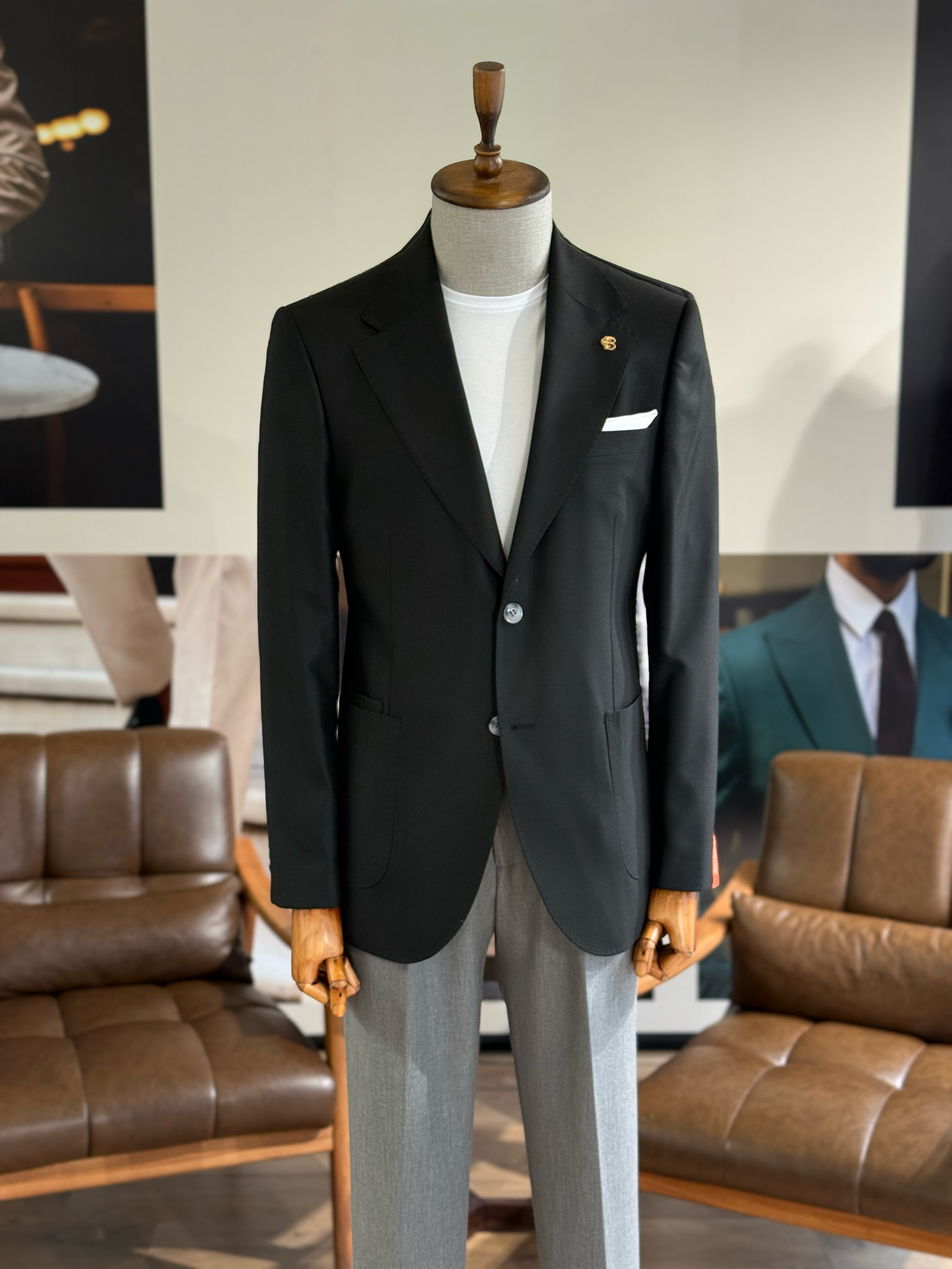 Black Single Breasted Blazer