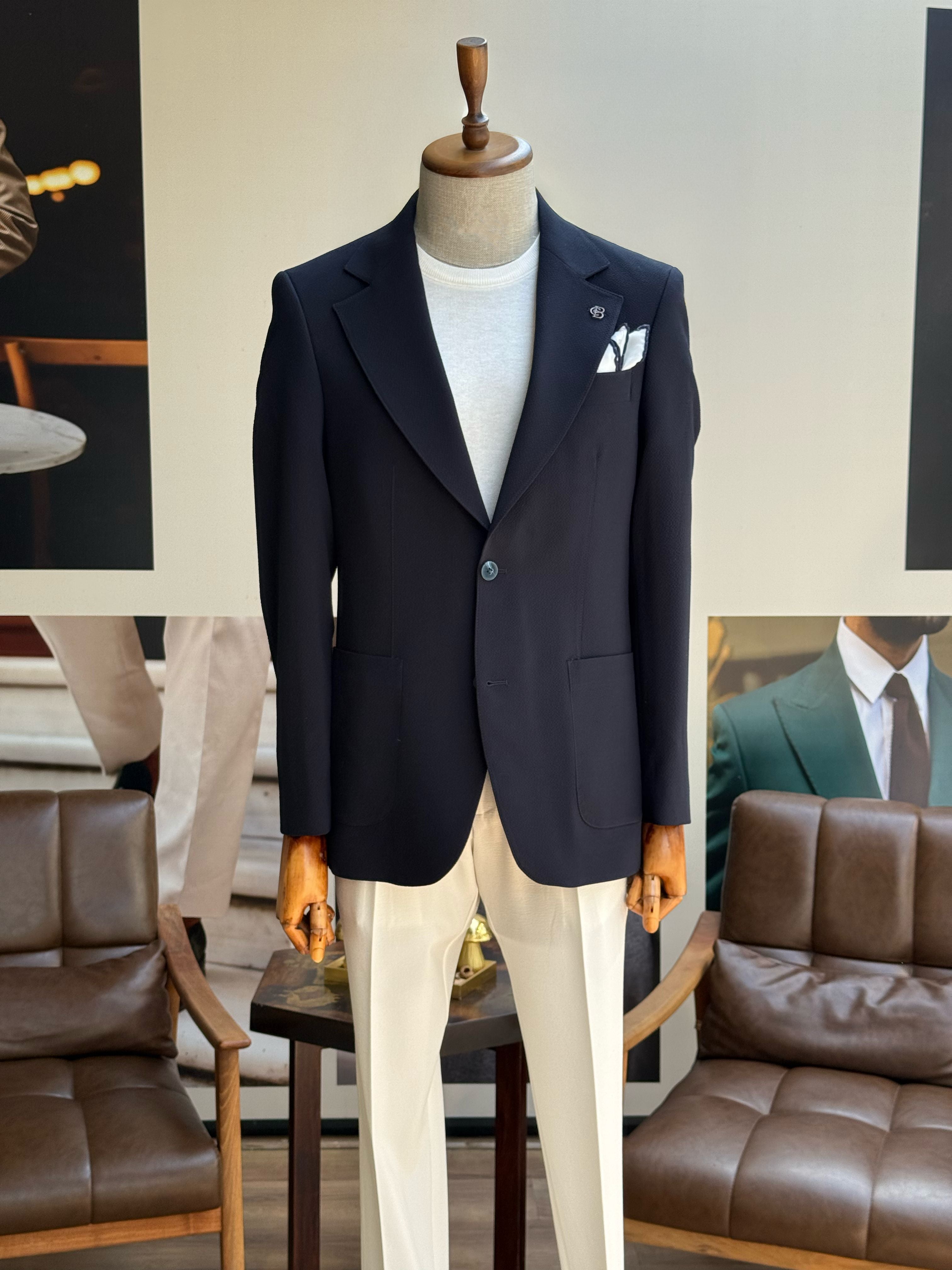 Navy Single Breasted Blazer