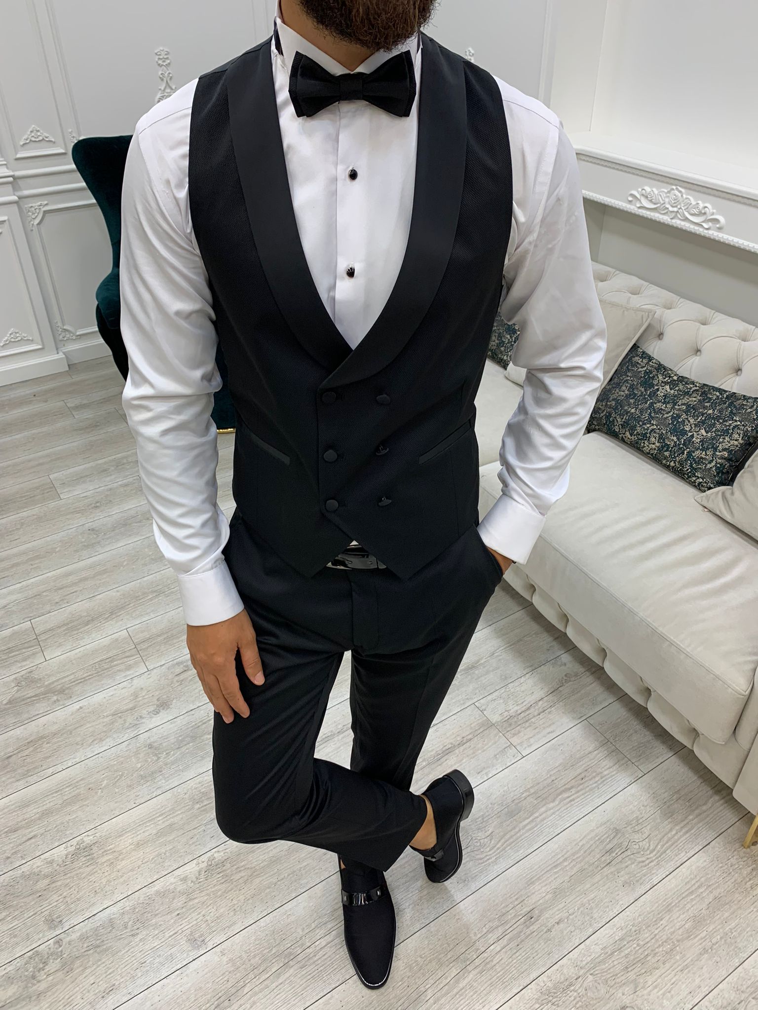 Black Slim-Fit Tuxedo 3-Piece