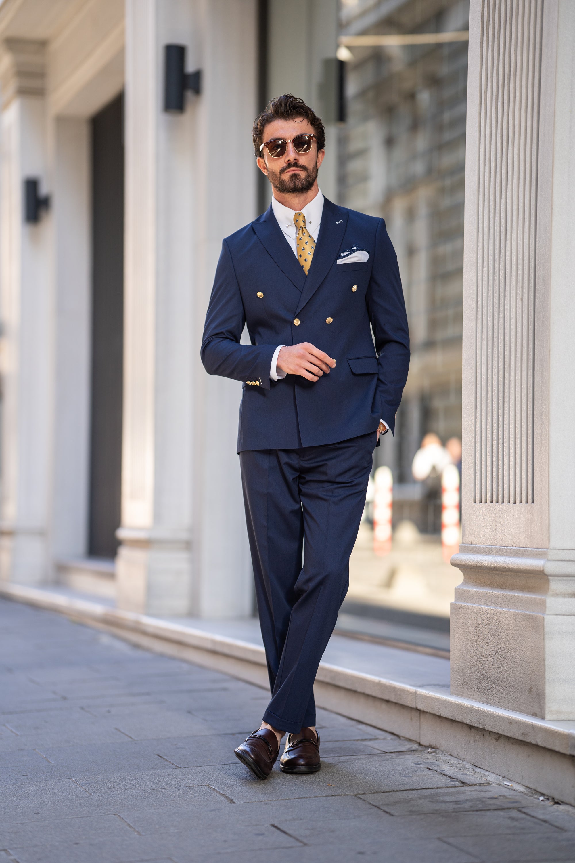 Navy Double Breasted Suit 2-Piece