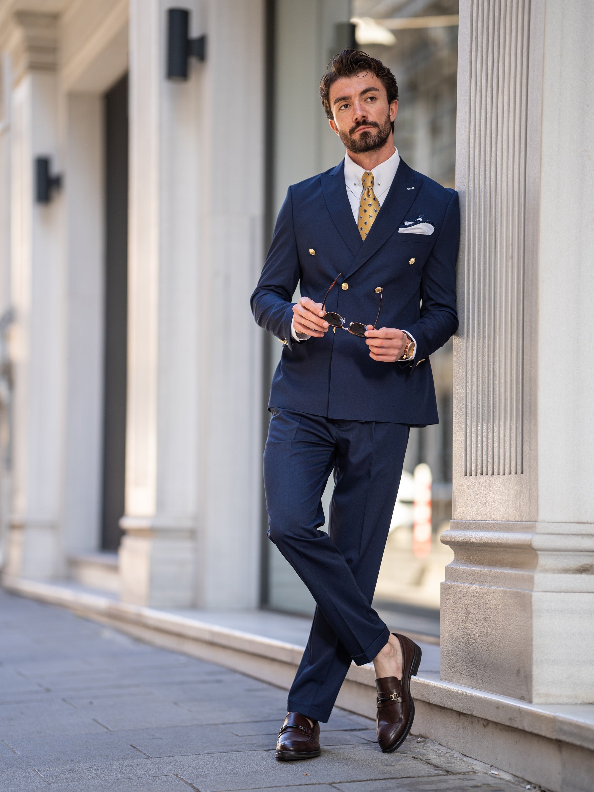 Navy Double Breasted Suit 2-Piece