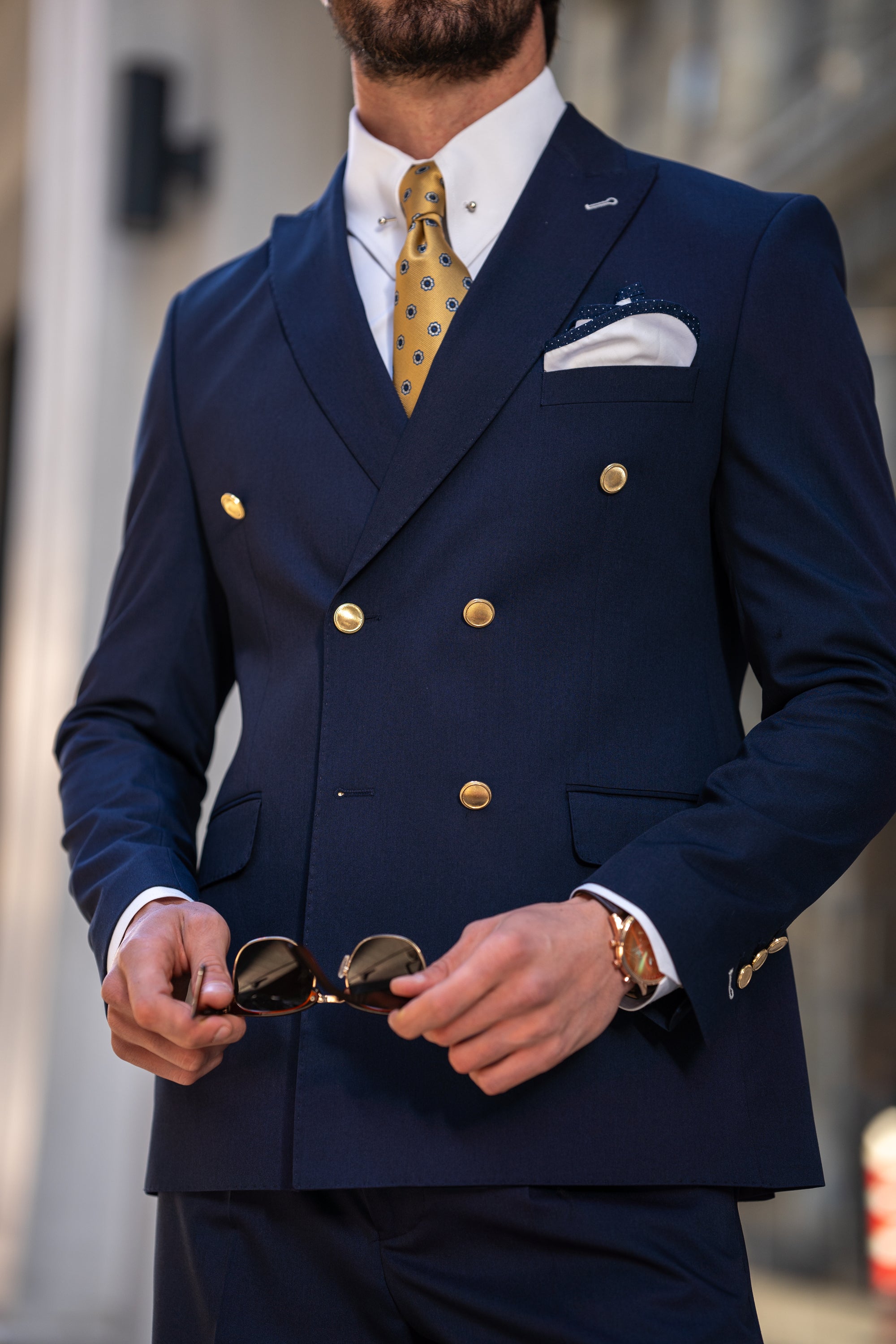 Navy Double Breasted Suit 2-Piece