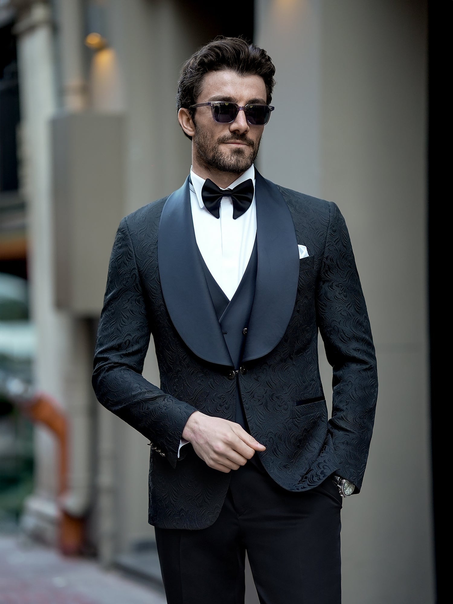 Black Slim-Fit Tuxedo 3-Piece