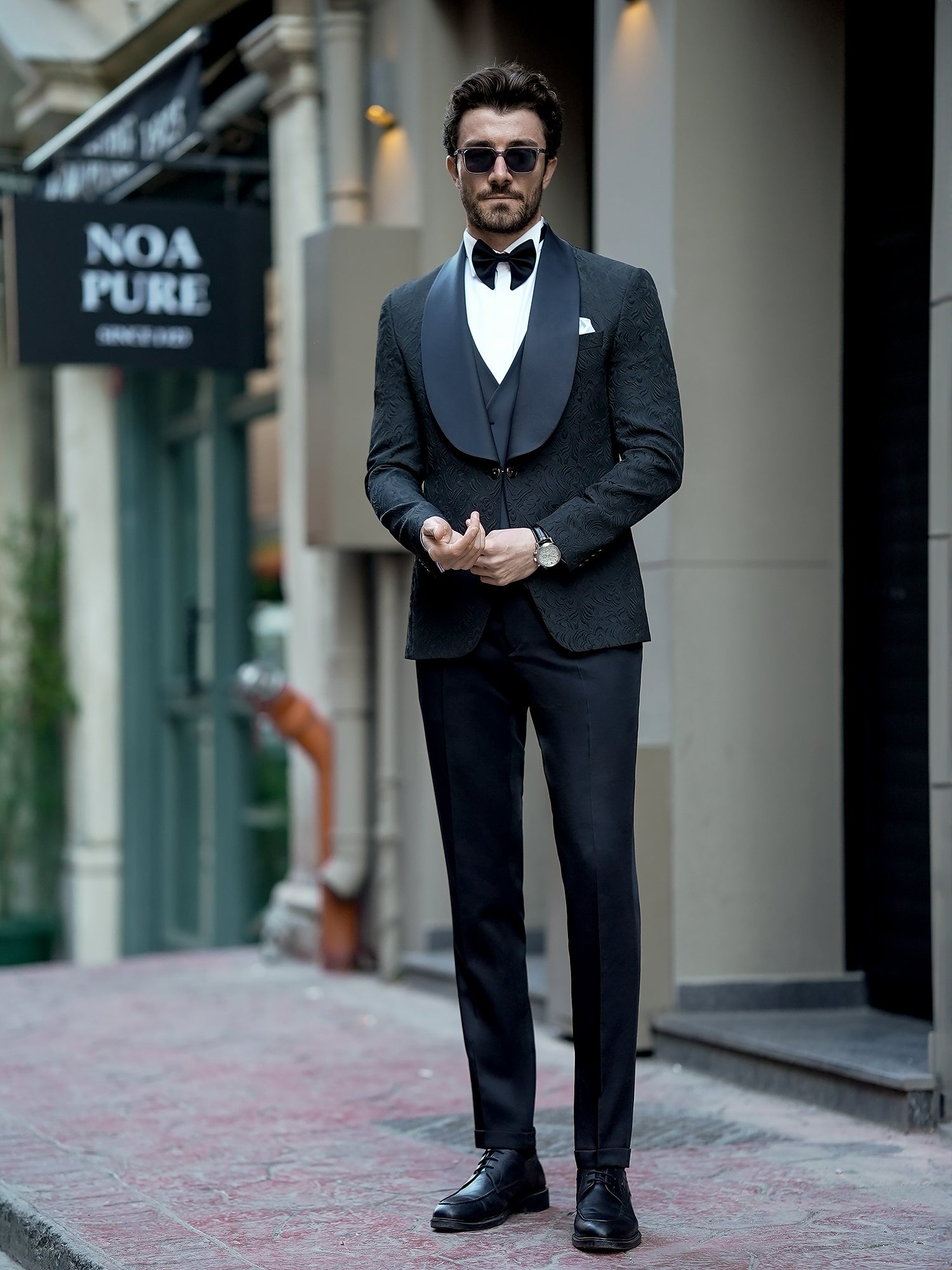 Black Slim-Fit Tuxedo 3-Piece