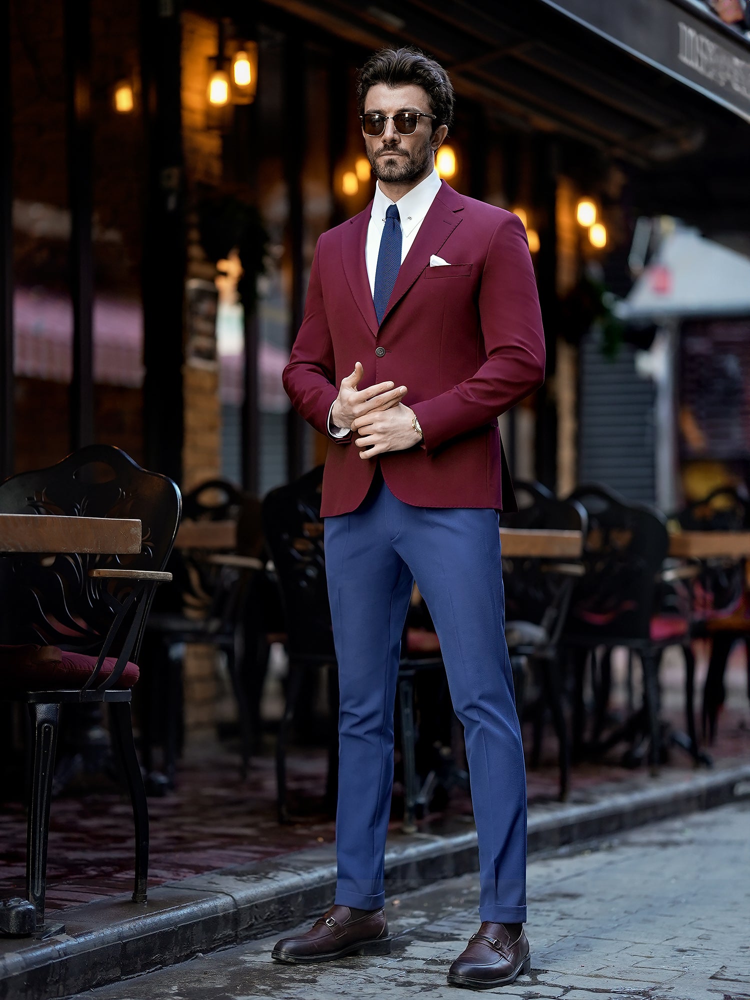 Bordeaux Single Breasted Blazer