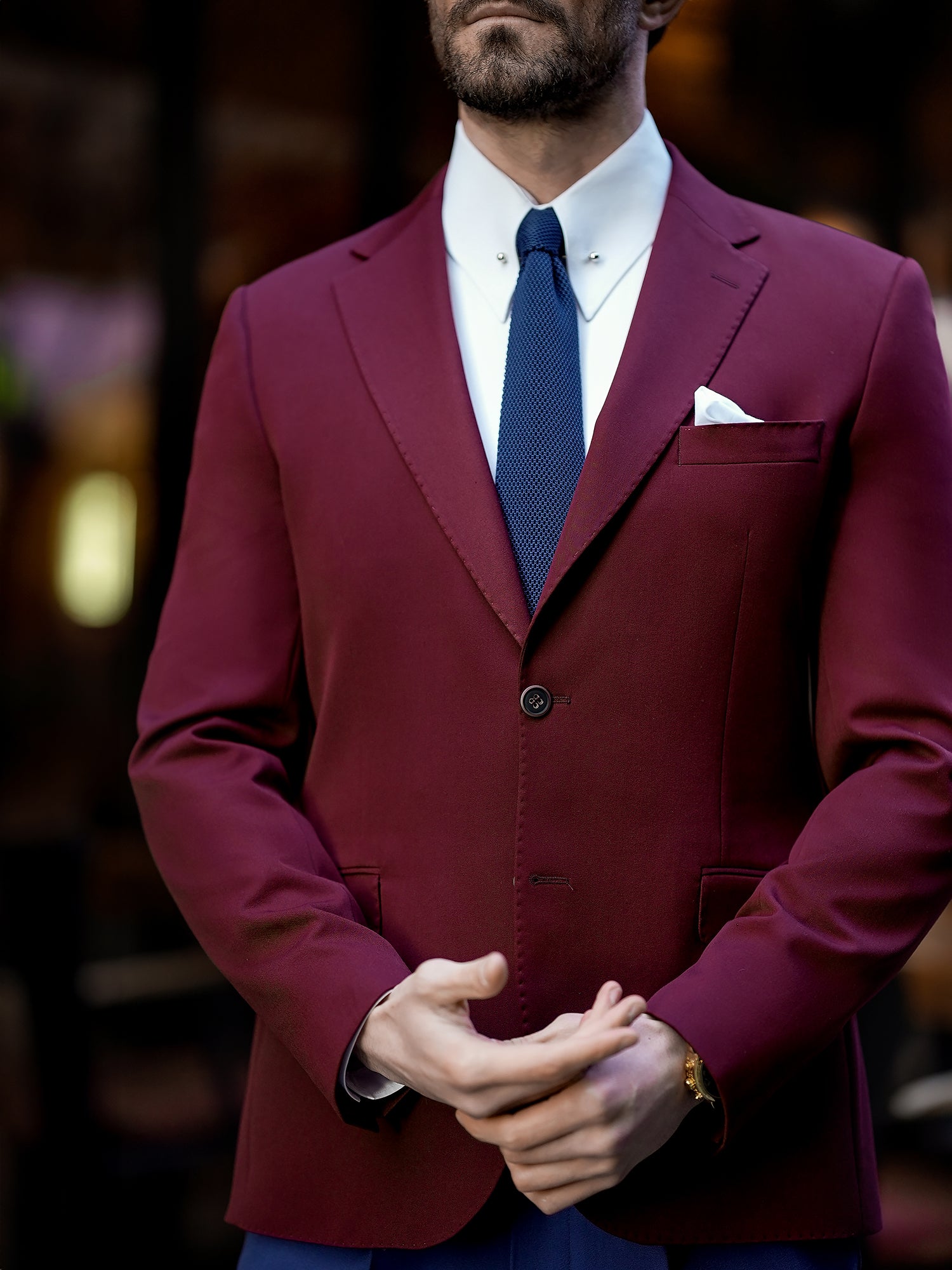 Bordeaux Single Breasted Blazer