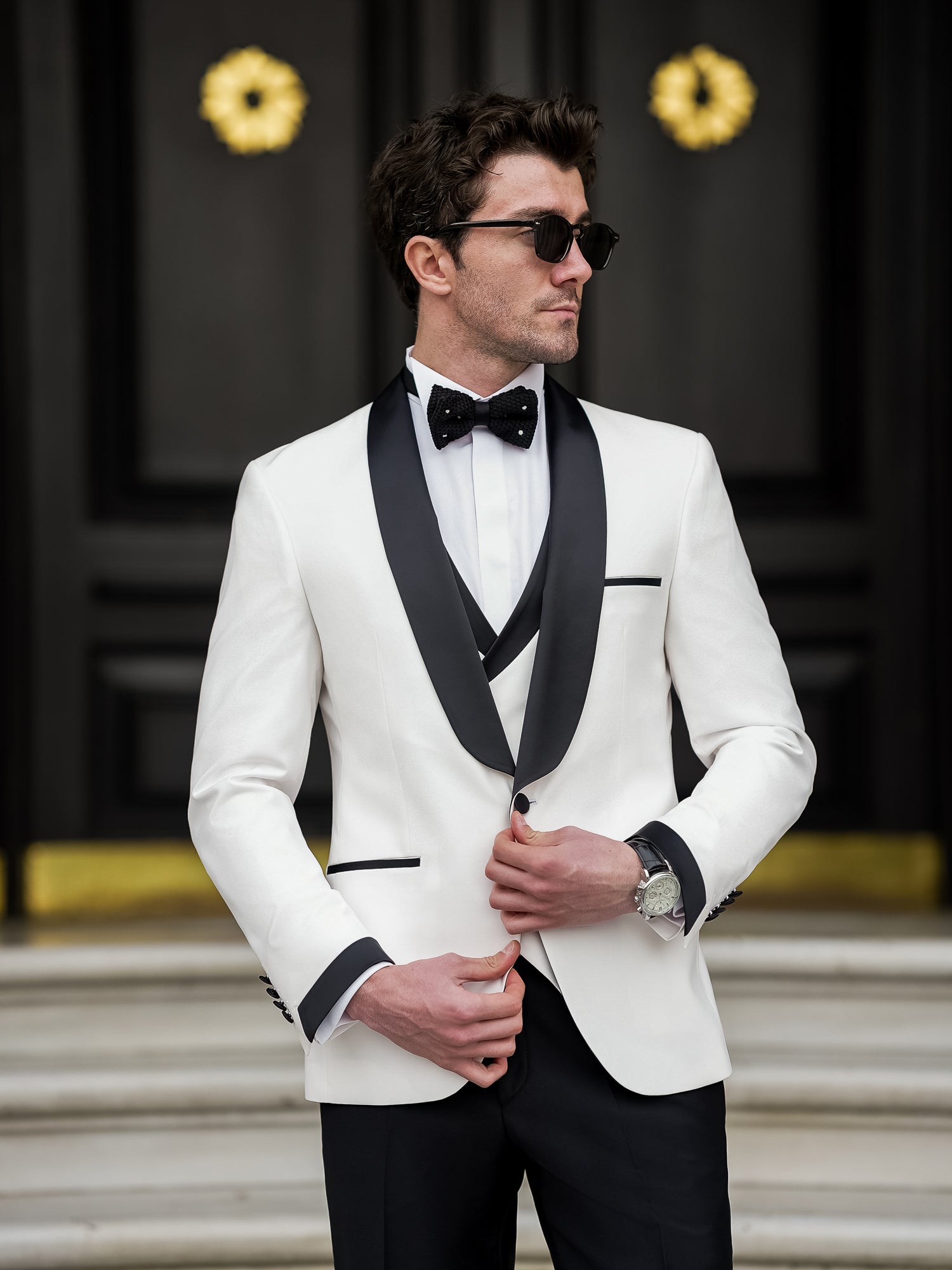 White Slim-Fit Tuxedo 3-Piece