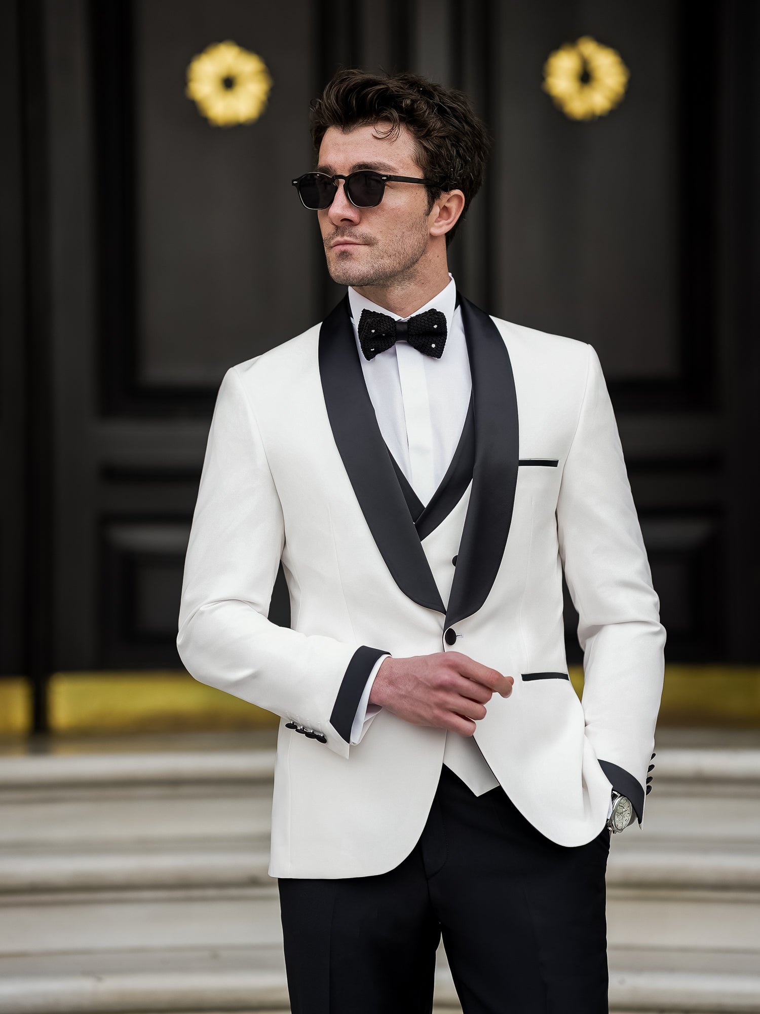 White Slim-Fit Tuxedo 3-Piece