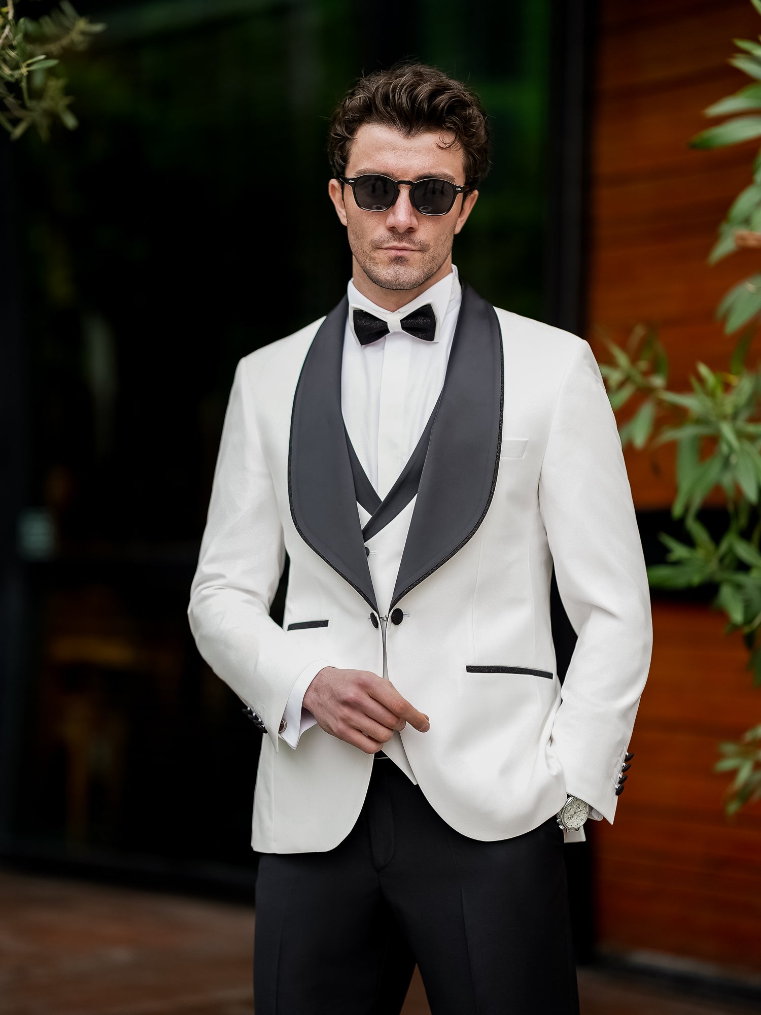 White Slim-Fit Tuxedo 3-Piece