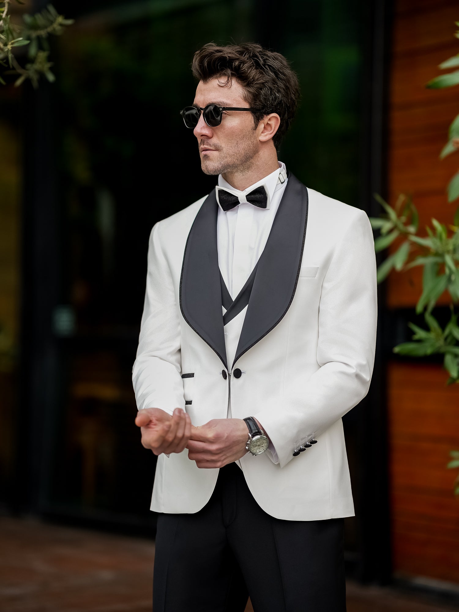 White Slim-Fit Tuxedo 3-Piece