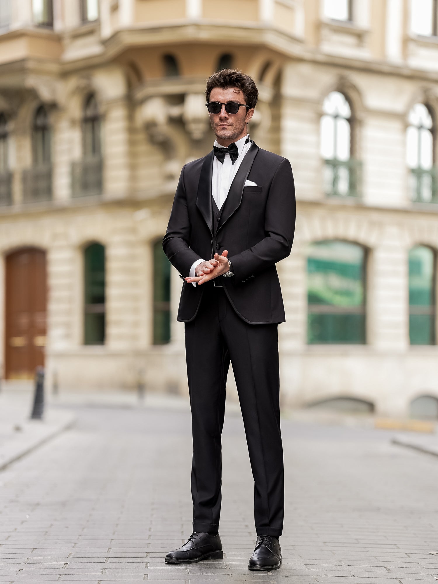 Black Slim-Fit Tuxedo 3-Piece