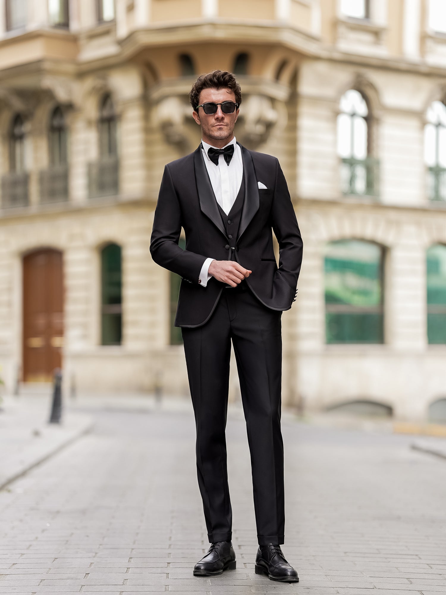 Black Slim-Fit Tuxedo 3-Piece