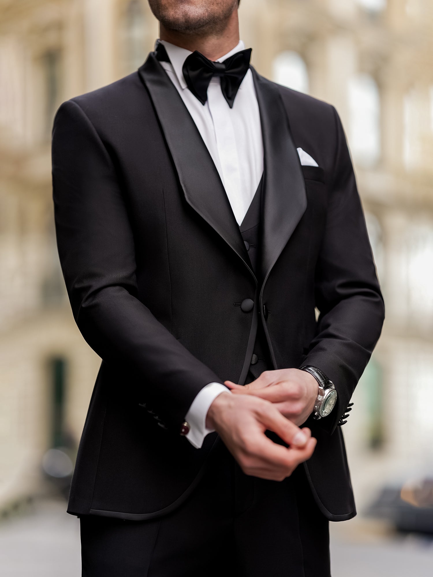 Black Slim-Fit Tuxedo 3-Piece