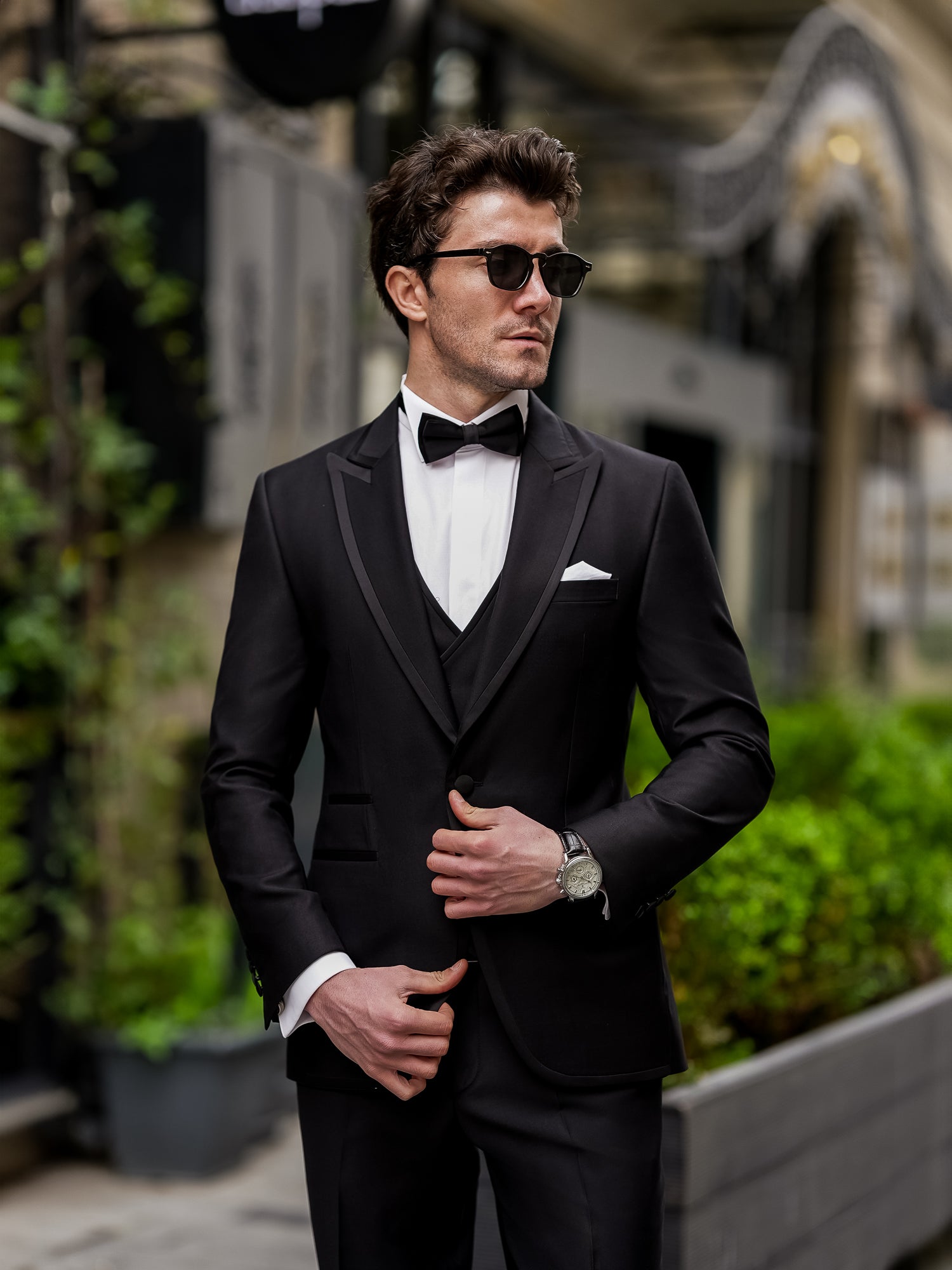 Black Slim-Fit Tuxedo 3-Piece