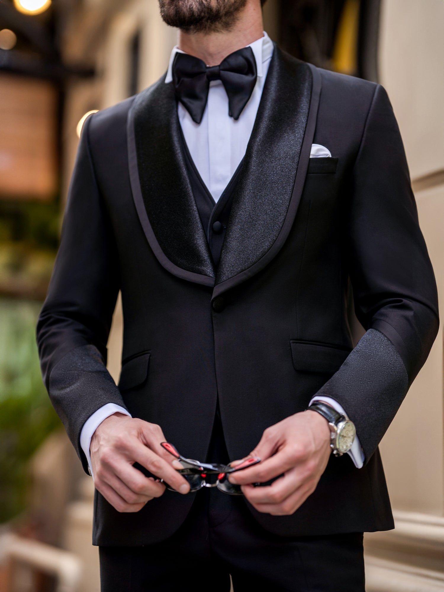 Black Slim-Fit Tuxedo 3-Piece