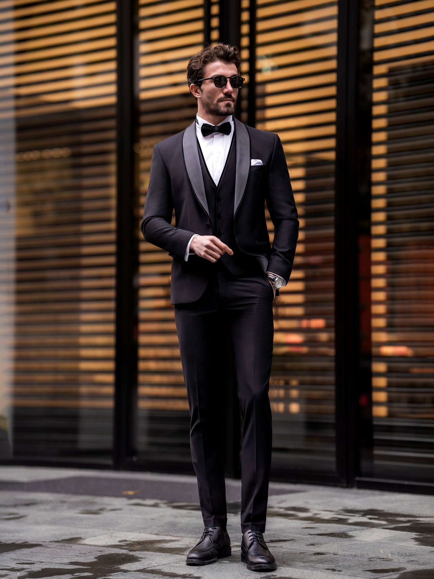 Black Slim-Fit Tuxedo 3-Piece