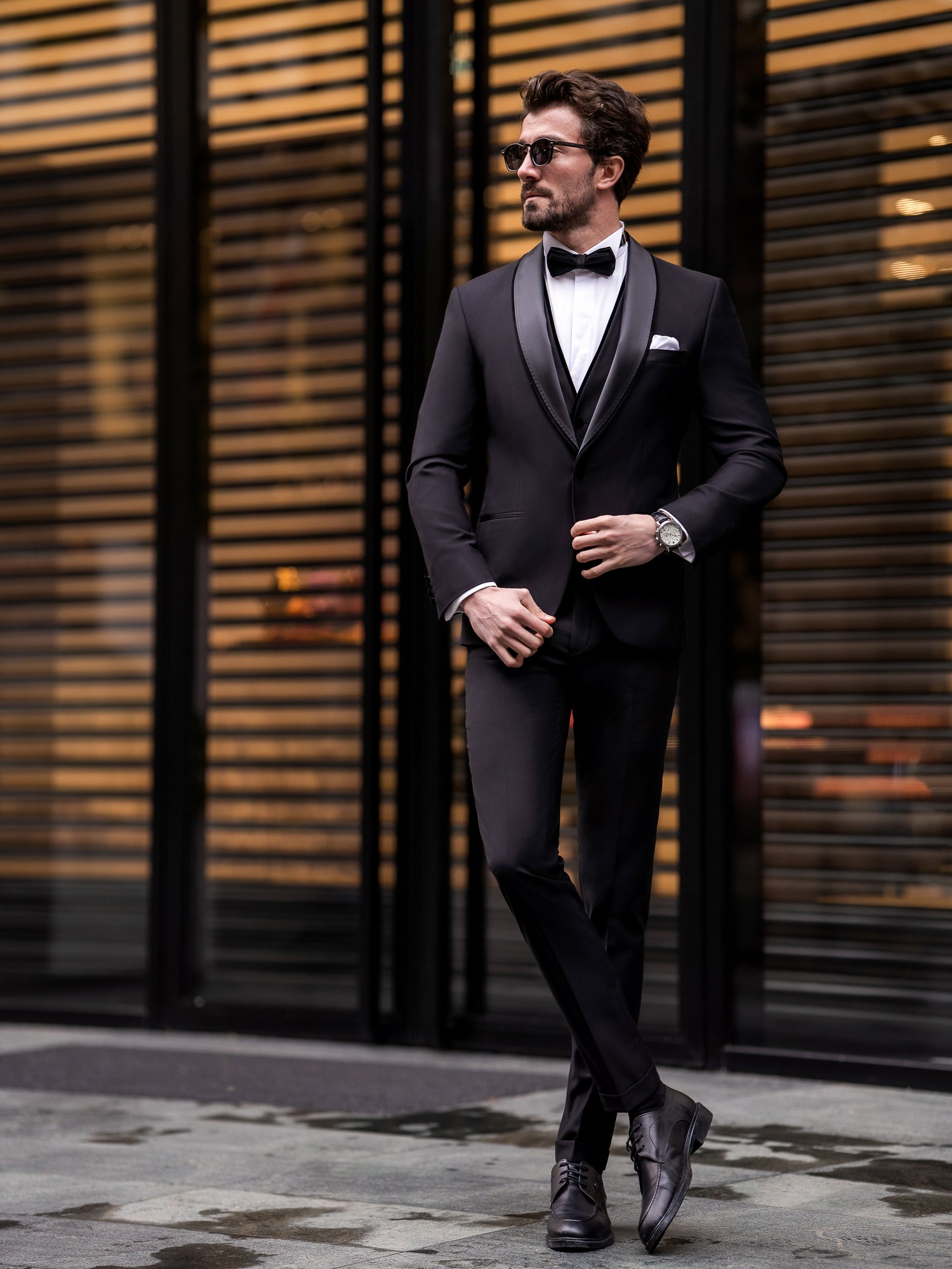 Black Slim-Fit Tuxedo 3-Piece