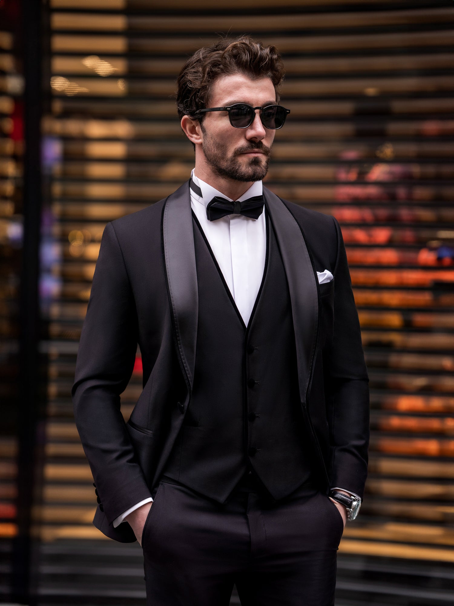 Black Slim-Fit Tuxedo 3-Piece