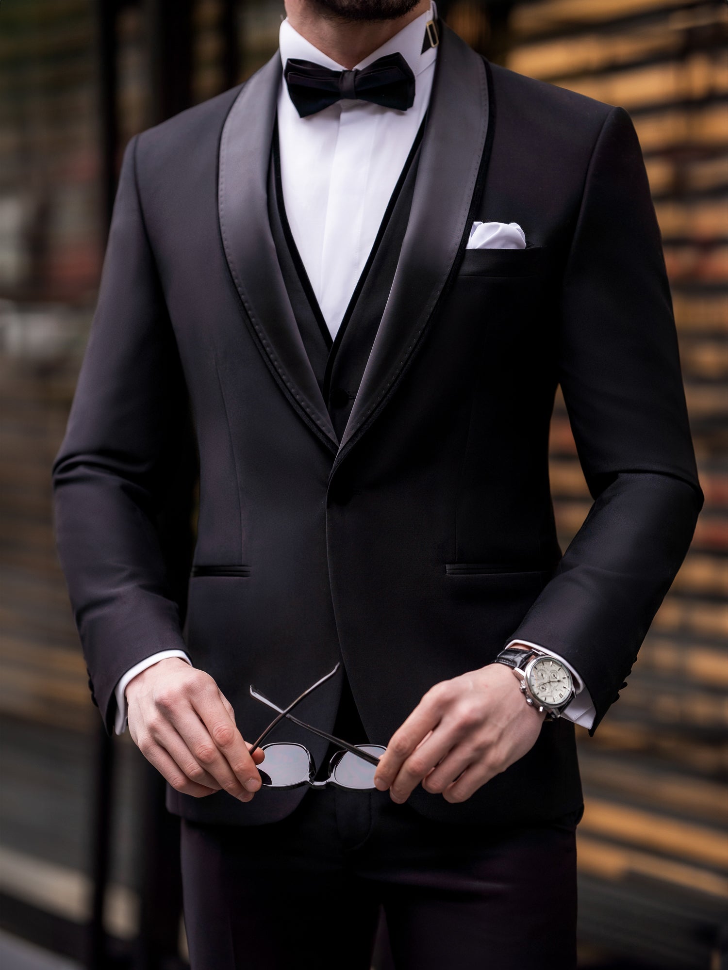 Black Slim-Fit Tuxedo 3-Piece