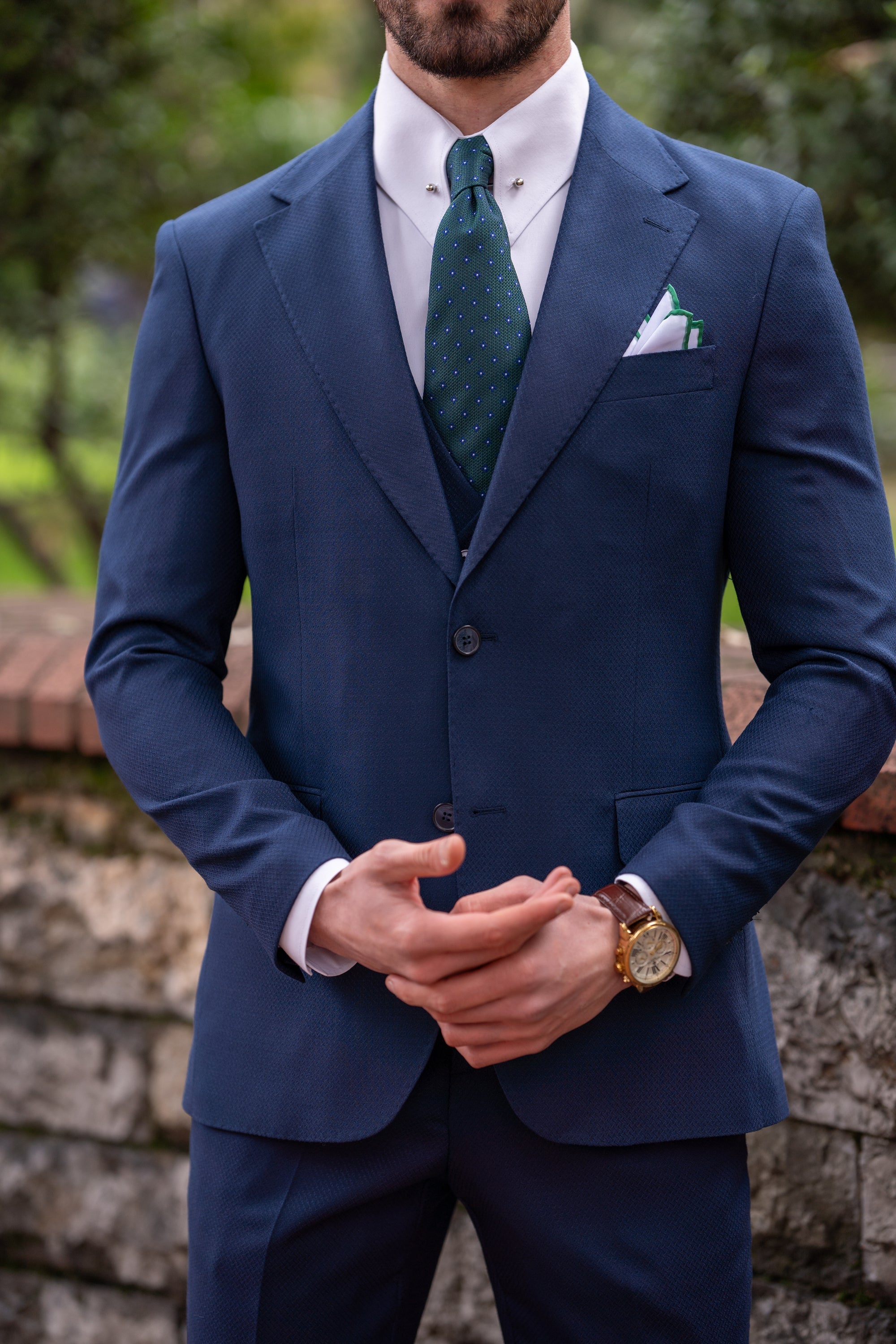 Blue Slim-Fit Suit 3-Piece