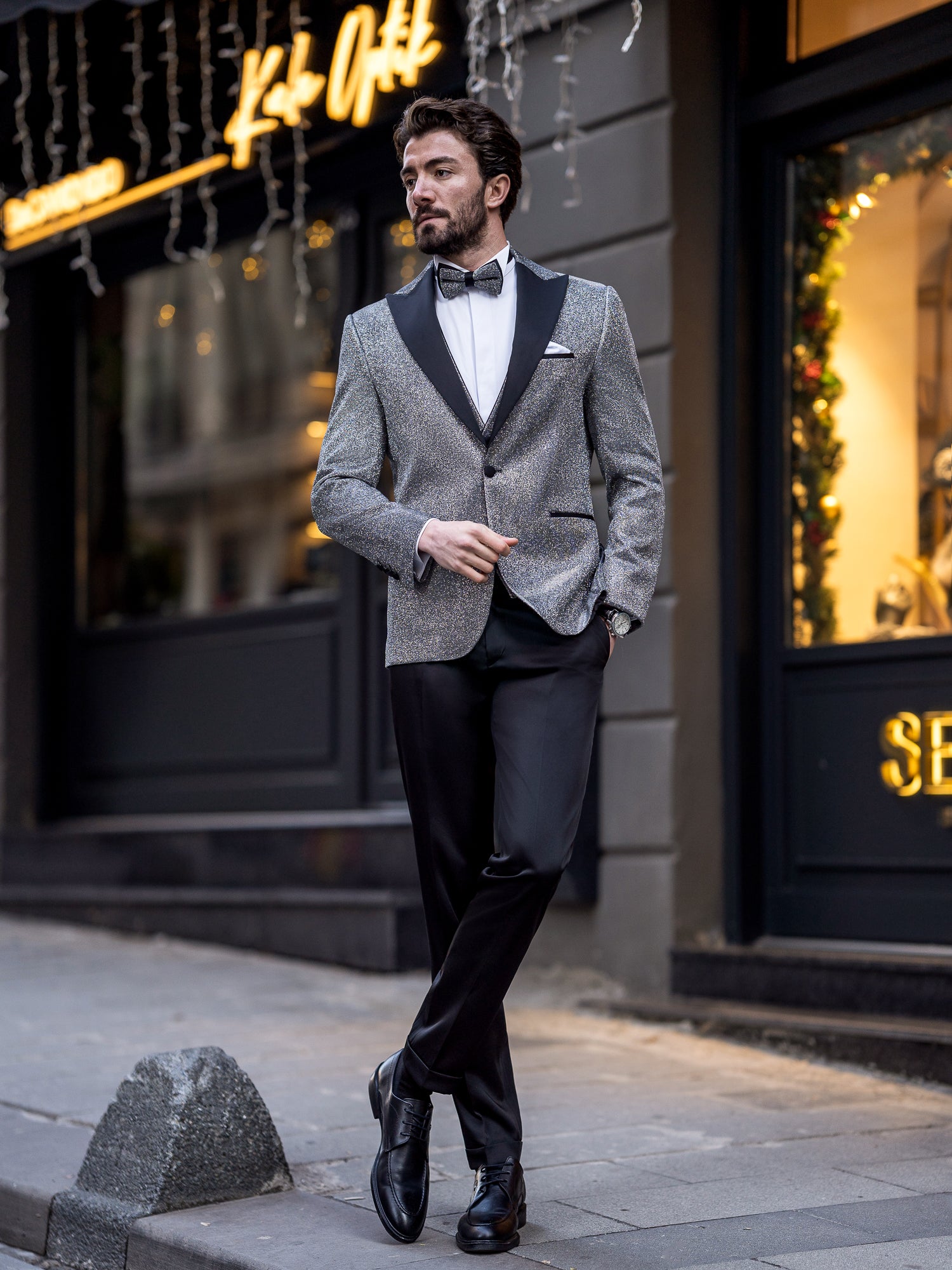 Grey Slim-Fit Tuxedo 3-Piece