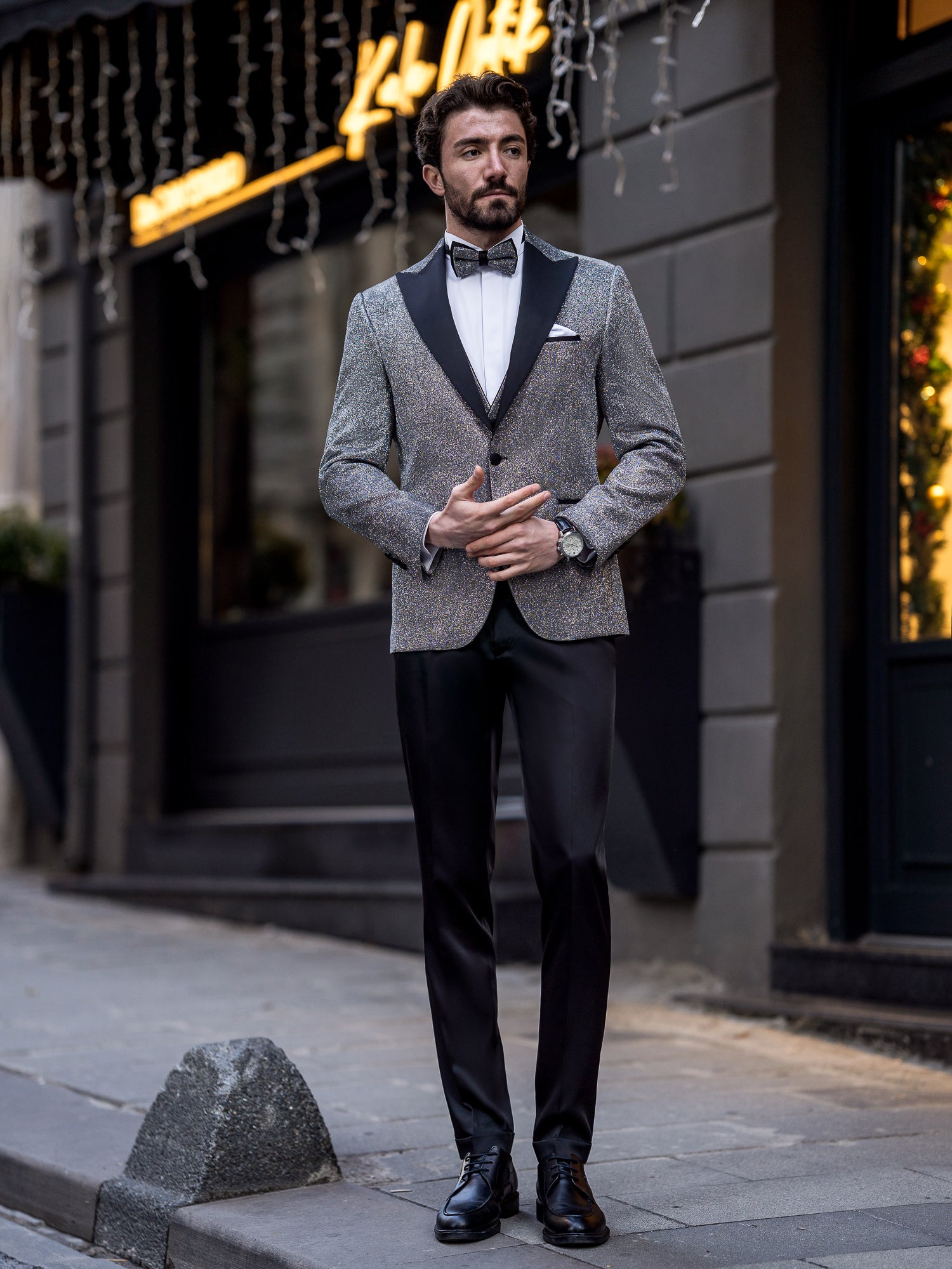 Grey Slim-Fit Tuxedo 3-Piece