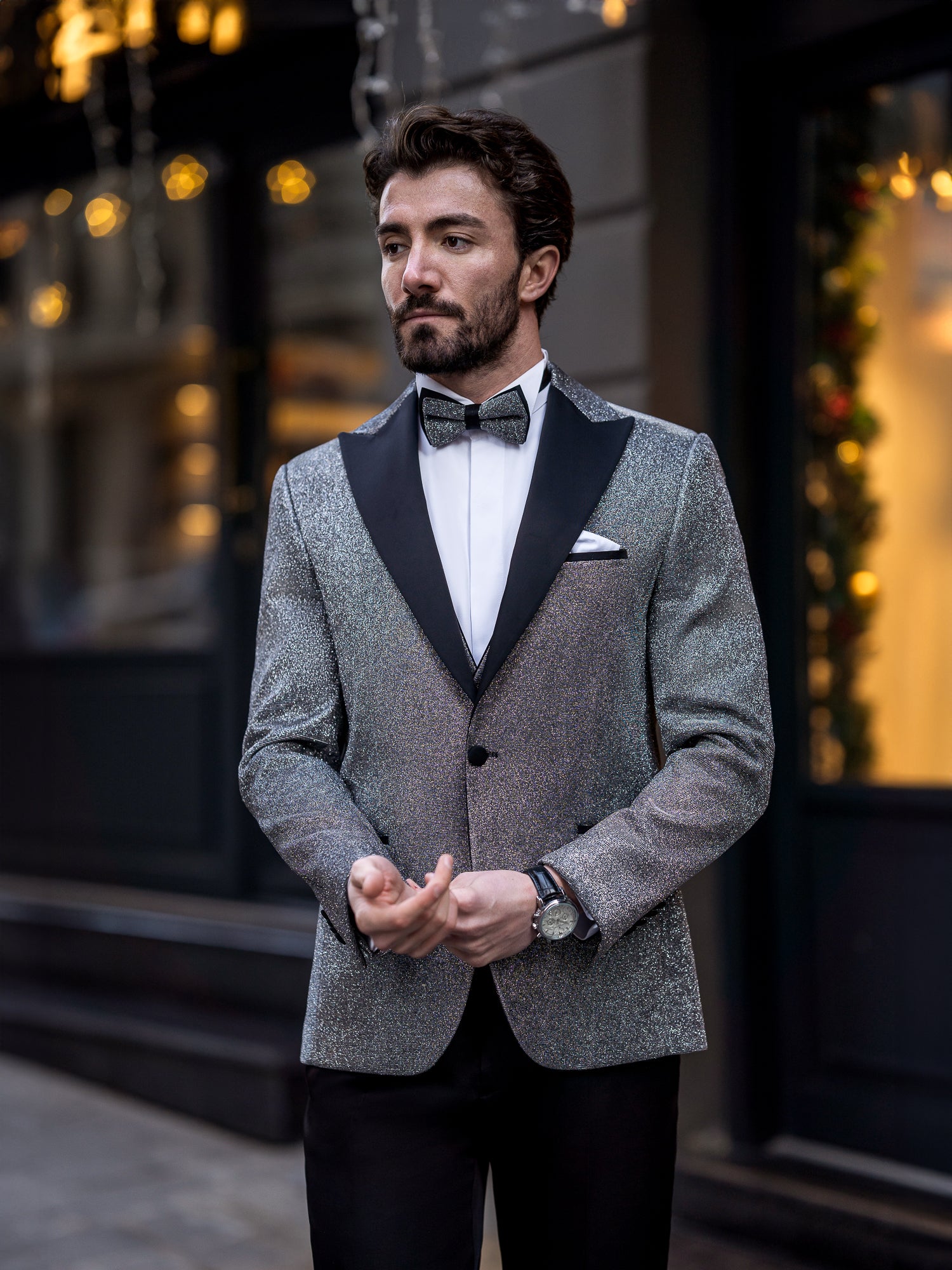 Grey Slim-Fit Tuxedo 3-Piece