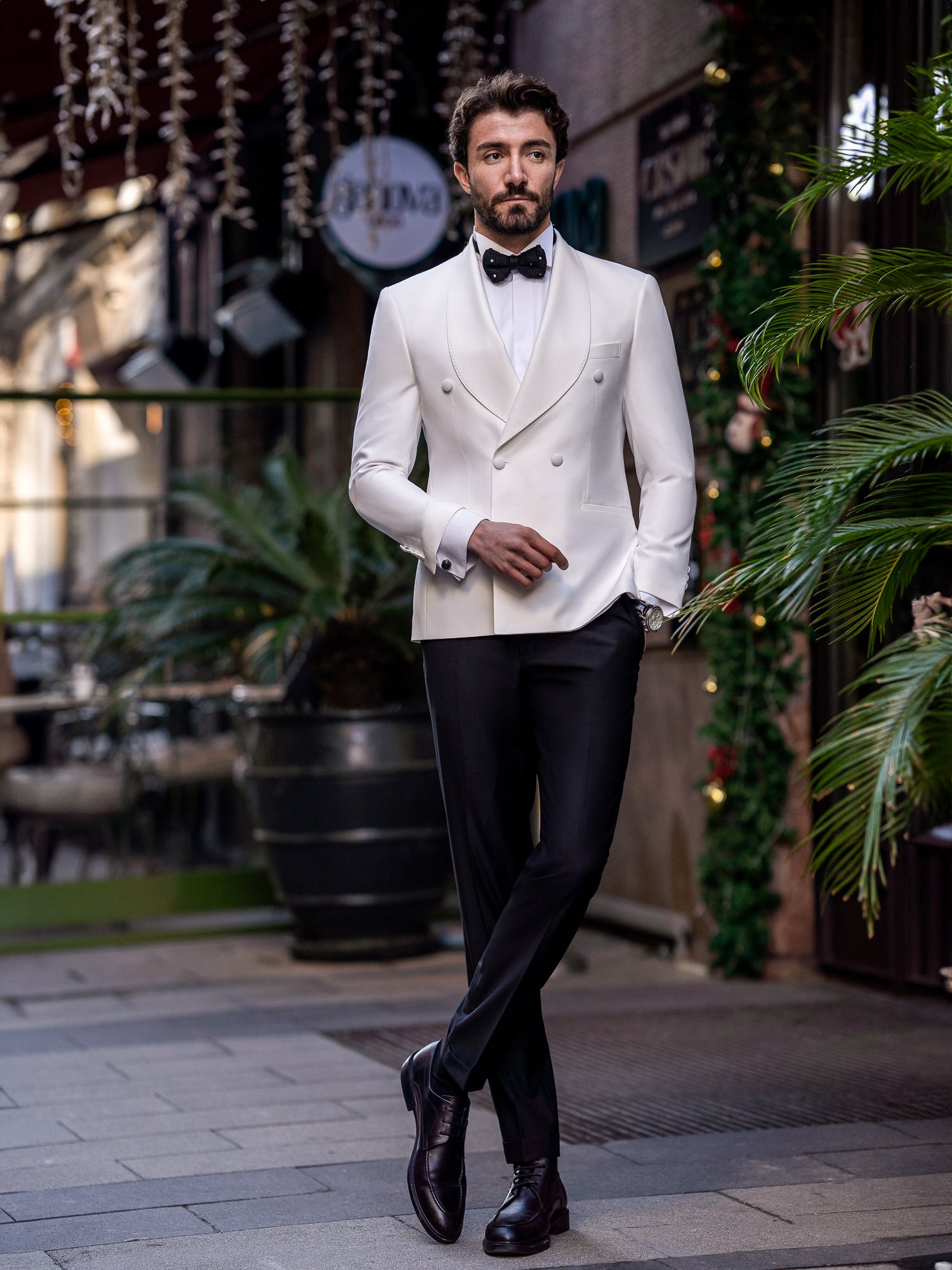 White Slim-Fit Tuxedo 3-Piece