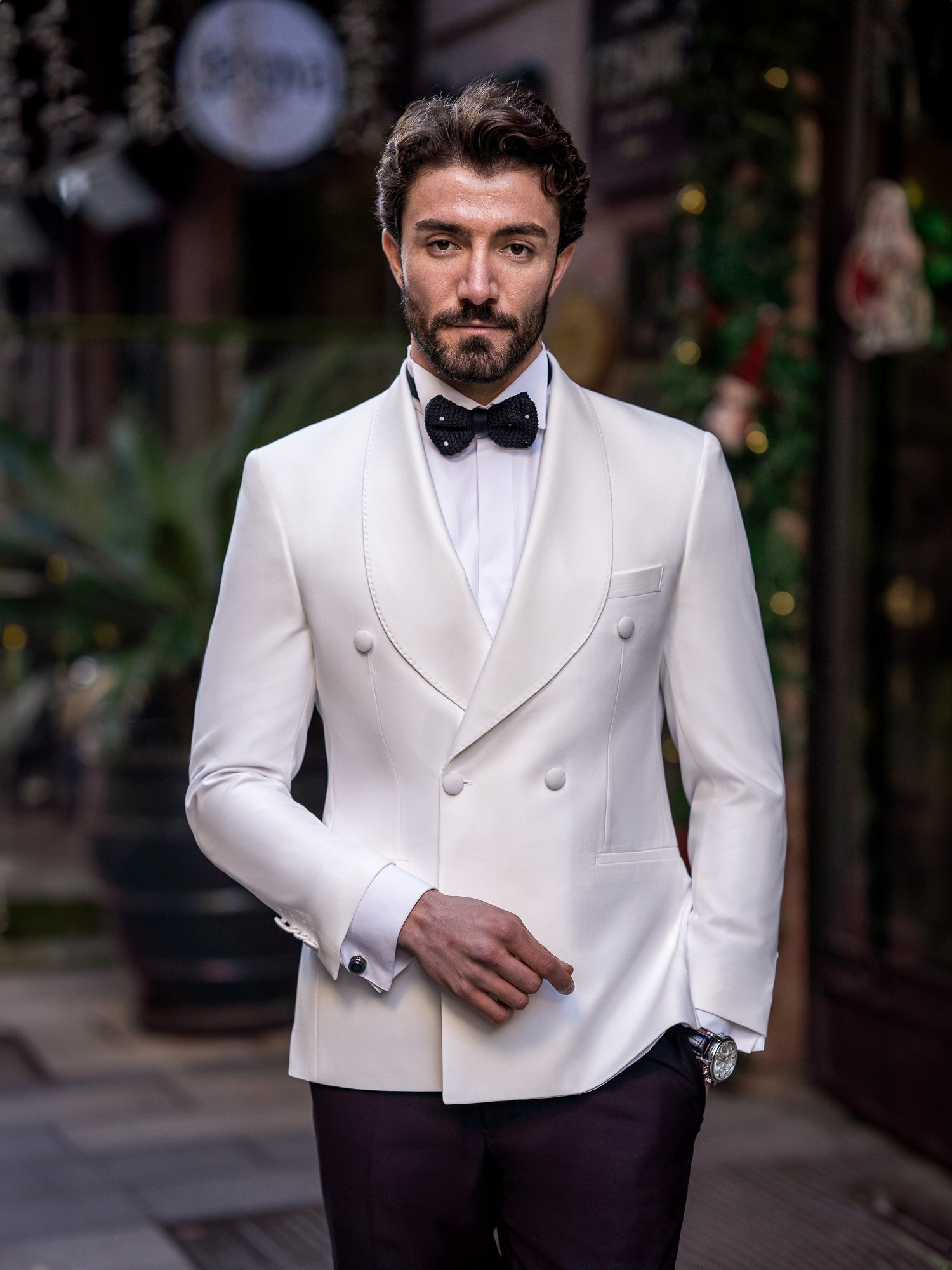 White Slim-Fit Tuxedo 3-Piece