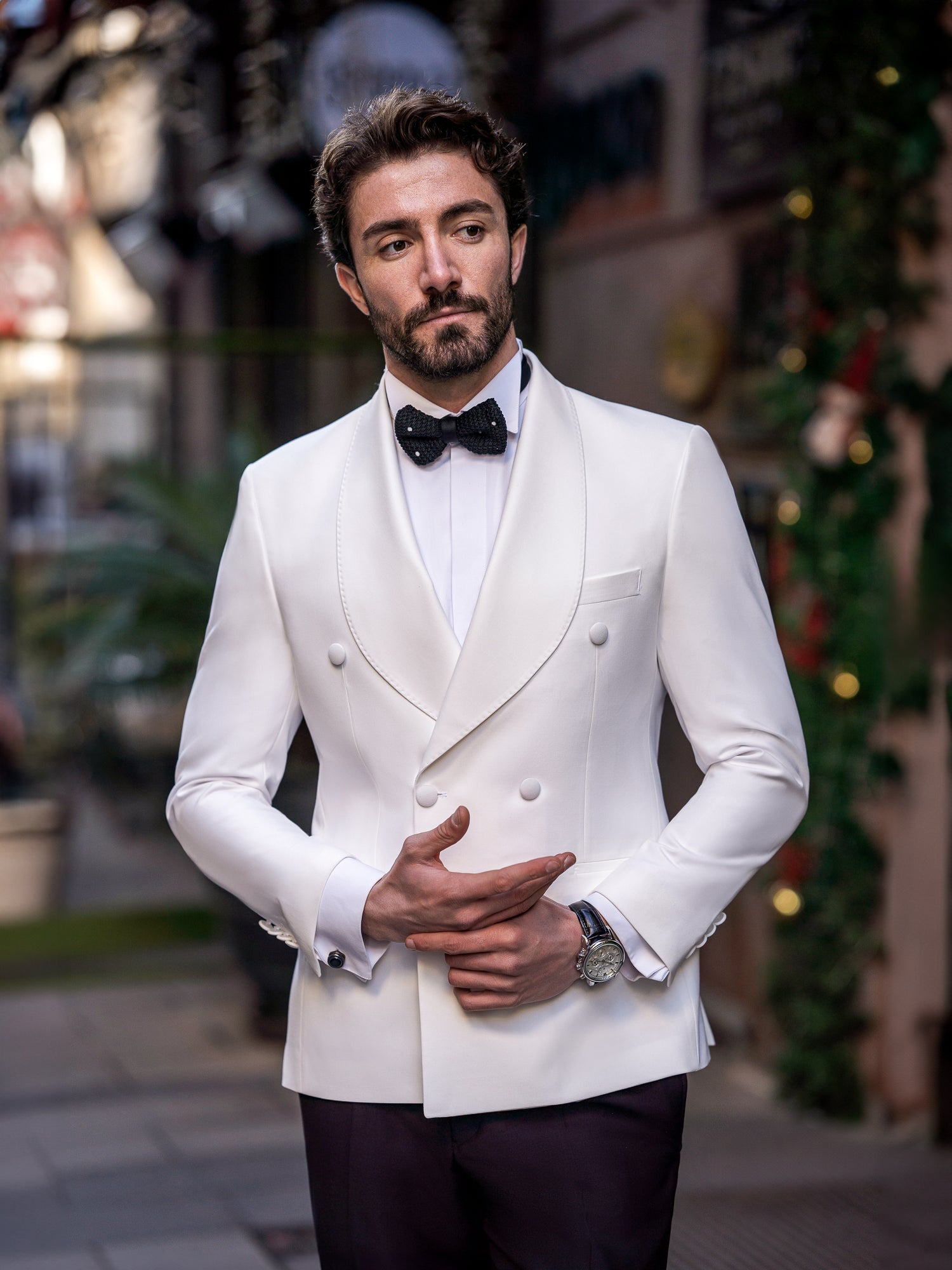 White Slim-Fit Tuxedo 3-Piece