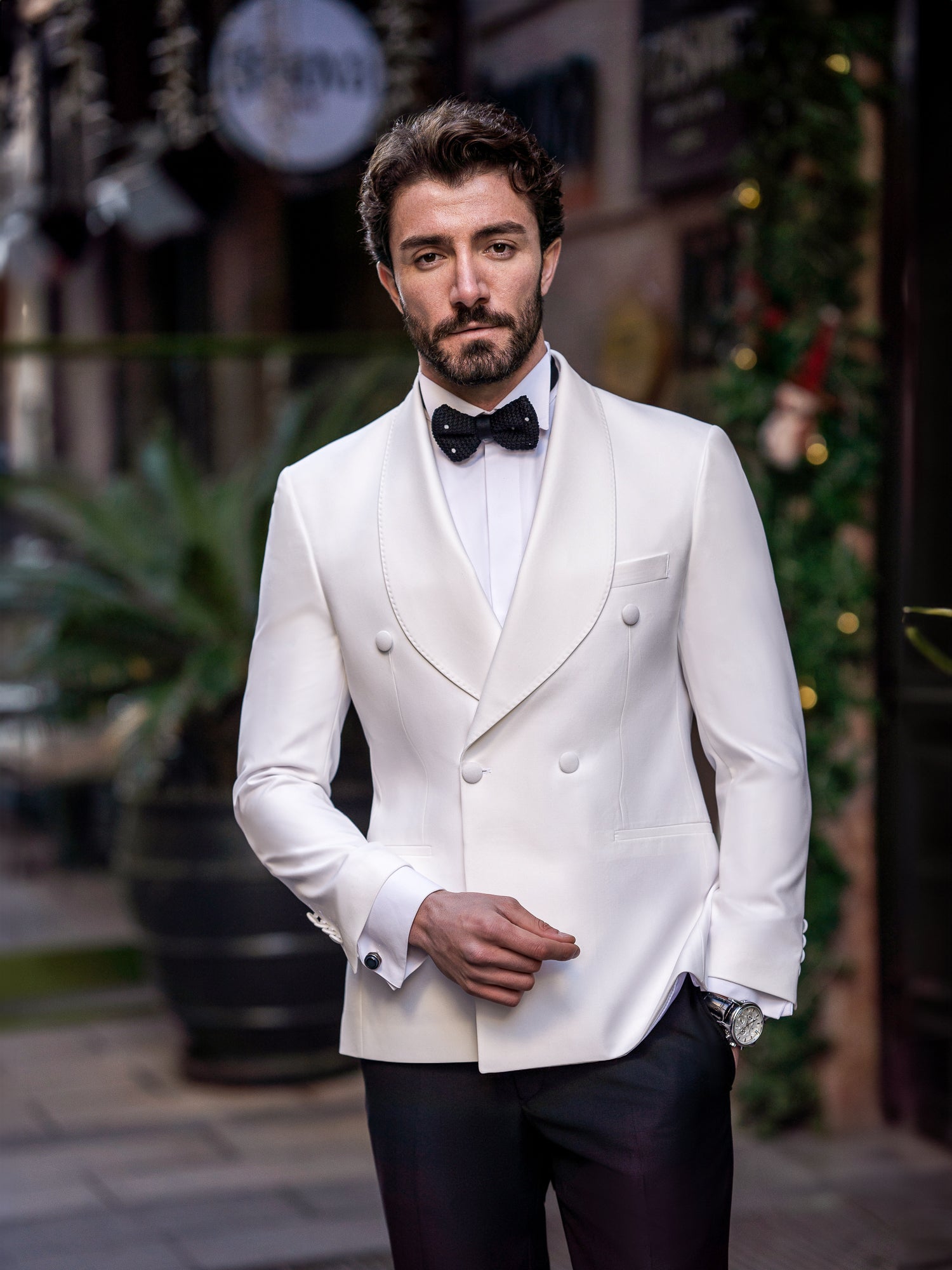 White Slim-Fit Tuxedo 3-Piece