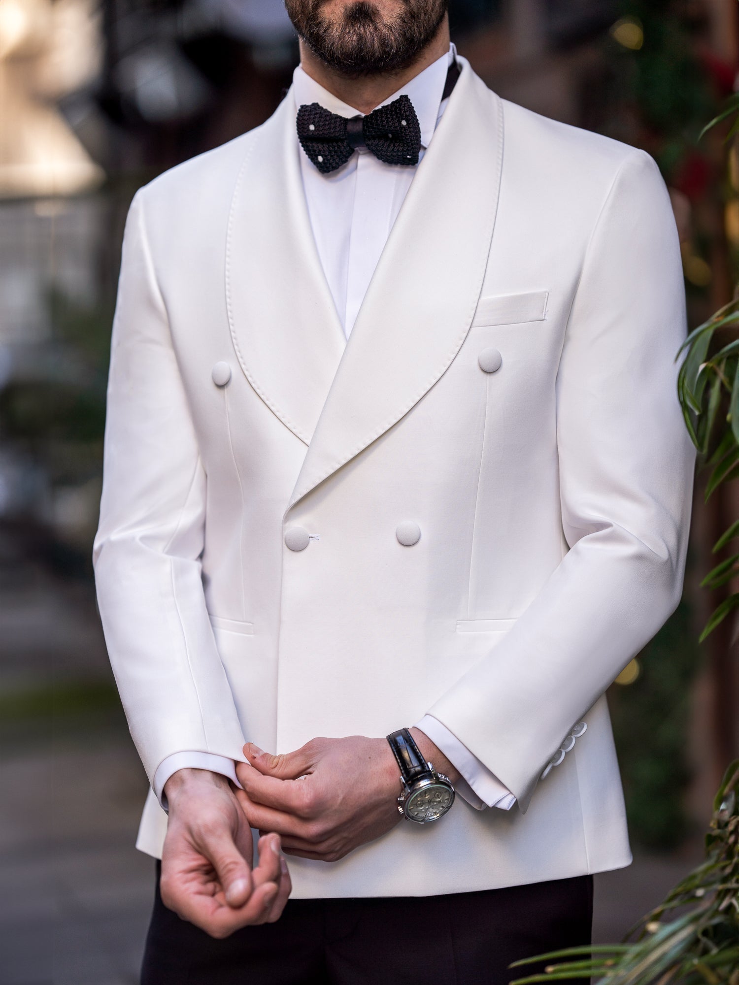 White Slim-Fit Tuxedo 3-Piece