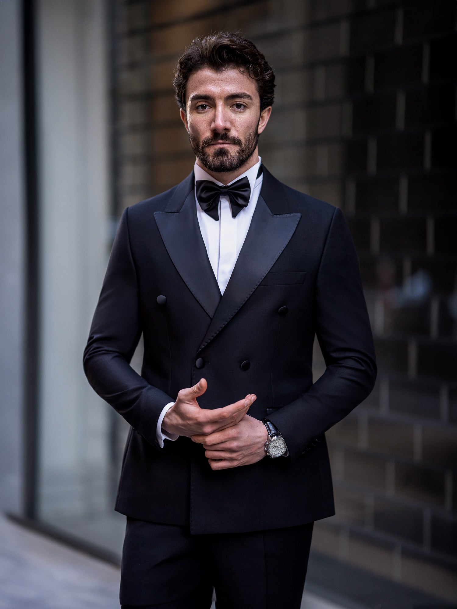 Black Double Breasted Tuxedo 2-Piece