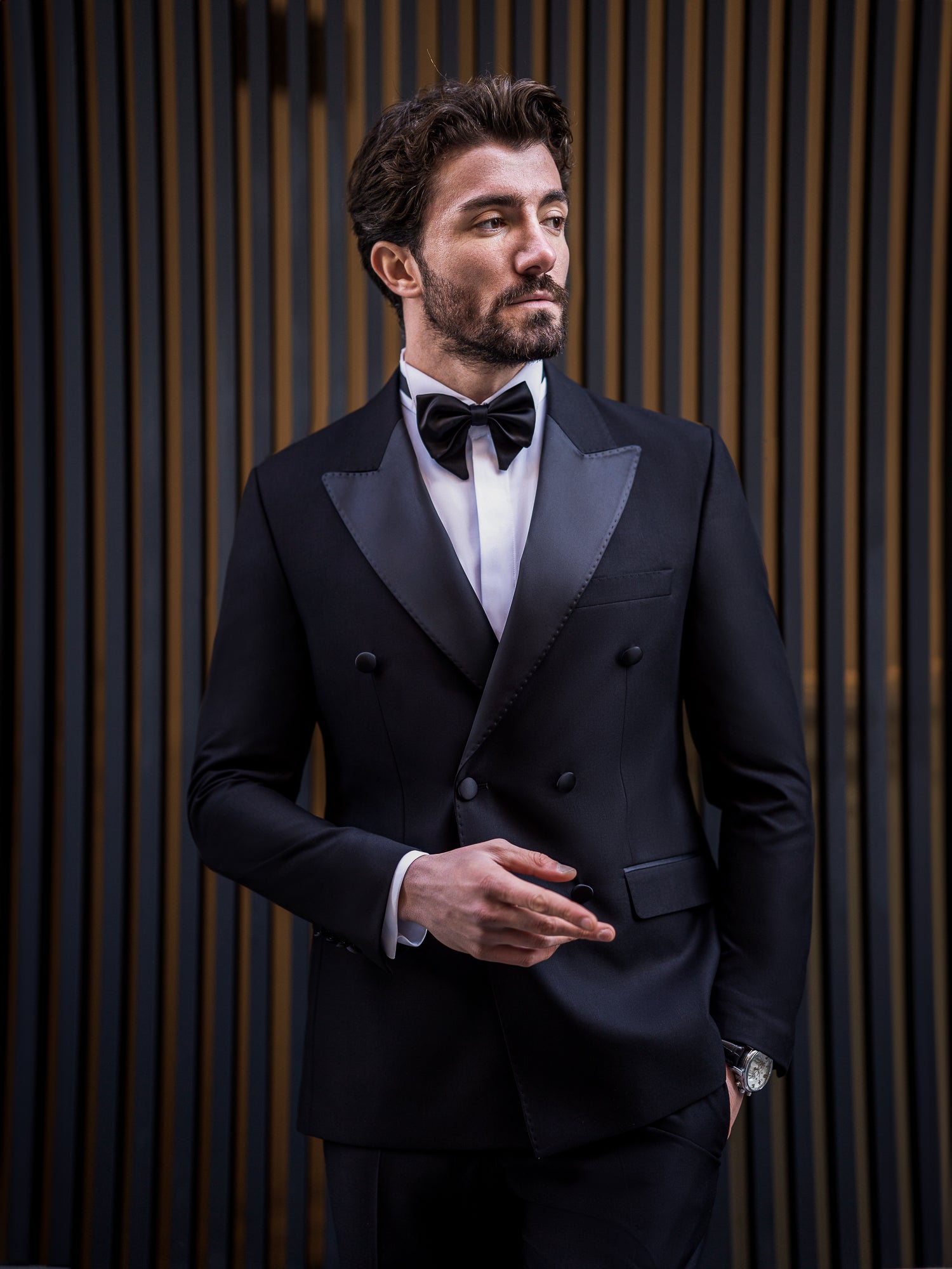 Black Double Breasted Tuxedo 2-Piece