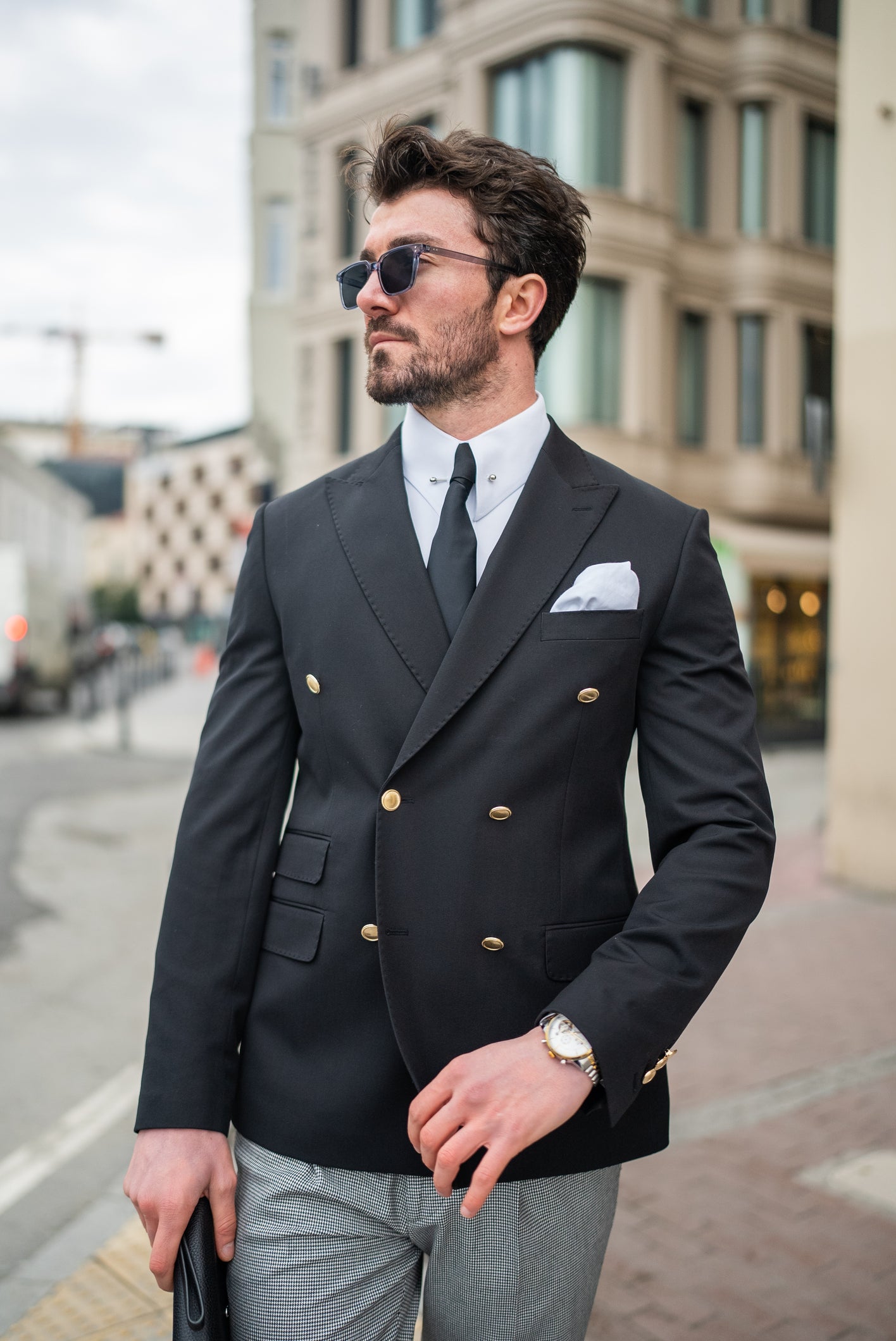 Black Double Breasted Blazer