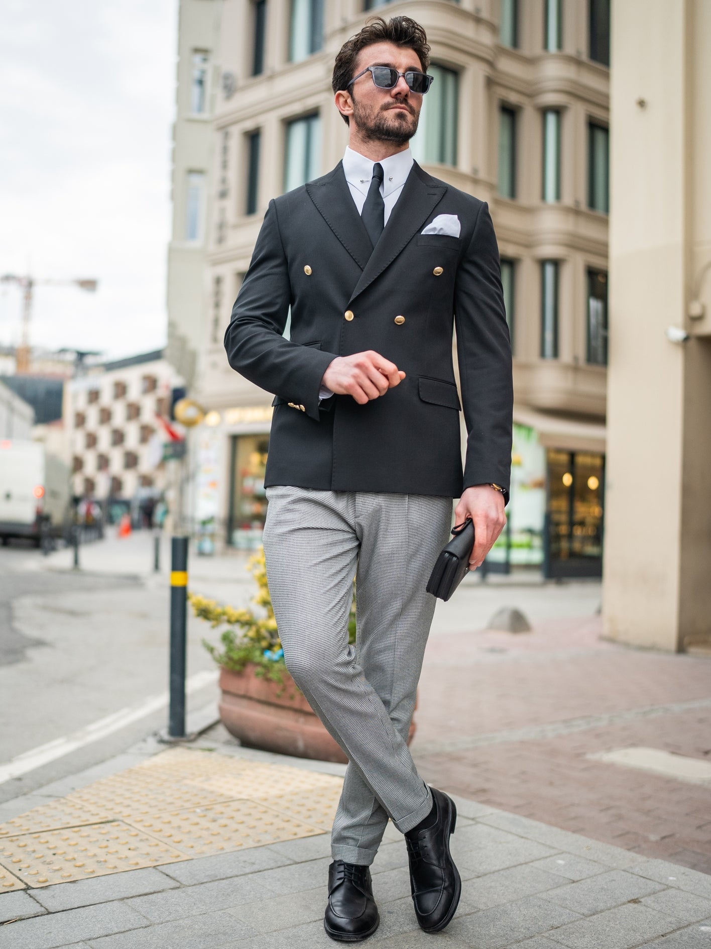 Black Double Breasted Blazer