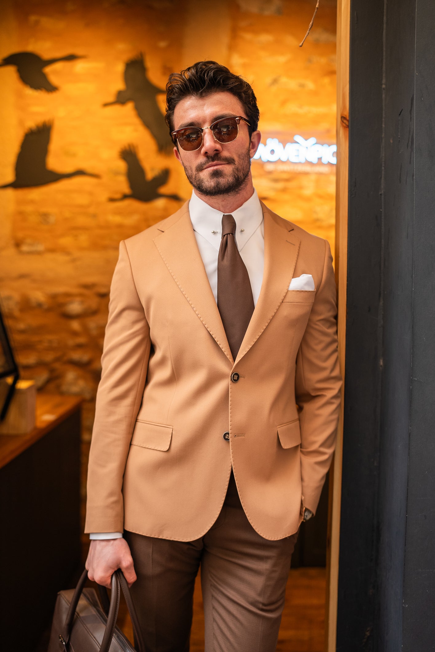 Camel Single Breasted Blazer