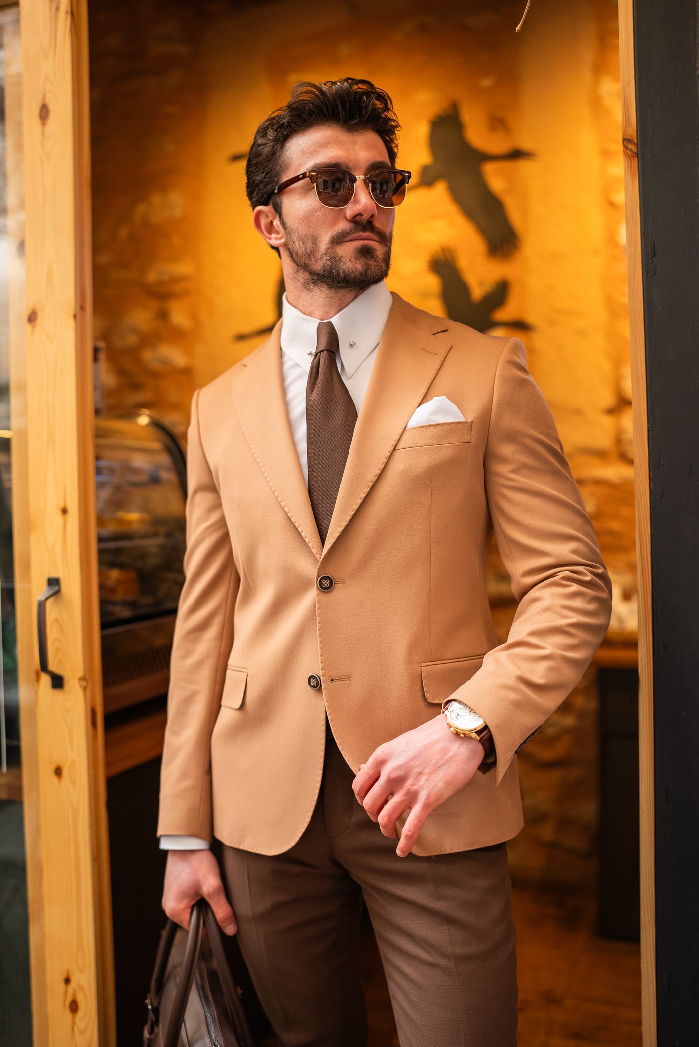 Camel Single Breasted Blazer