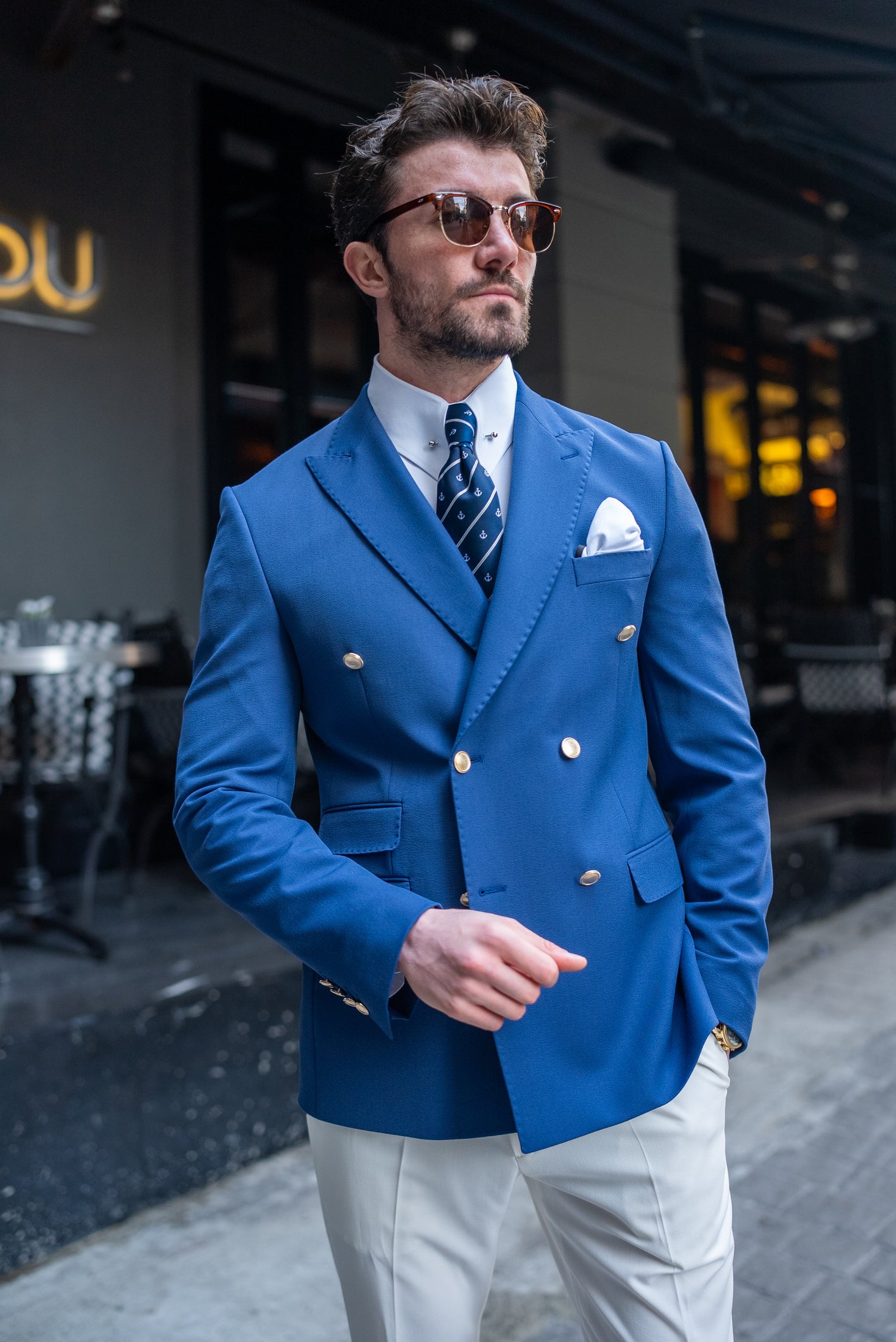 Navy Double Breasted Blazer