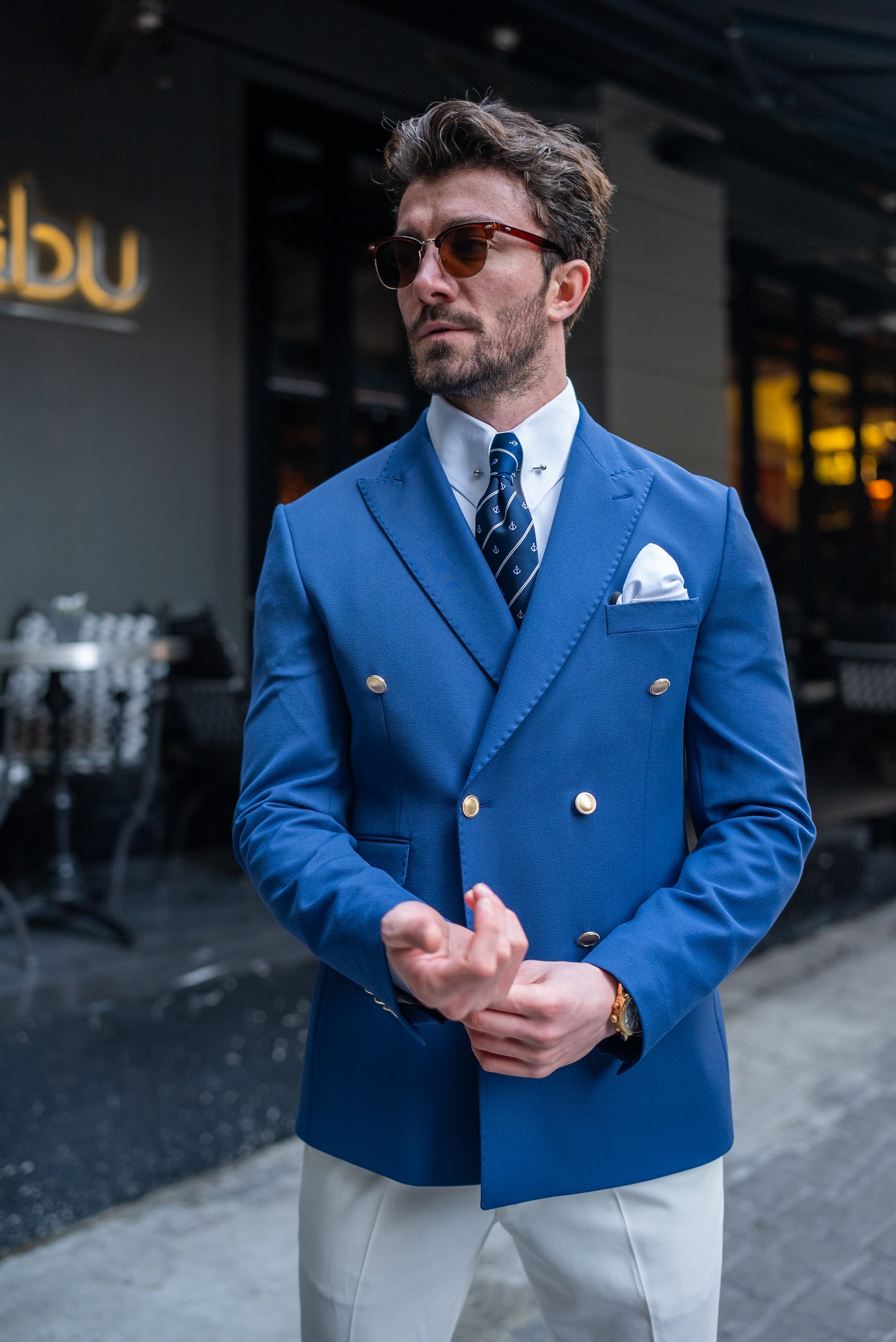 Navy Double Breasted Blazer