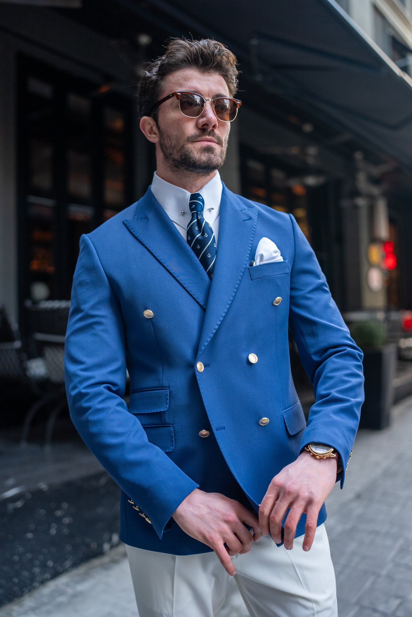 Navy Double Breasted Blazer