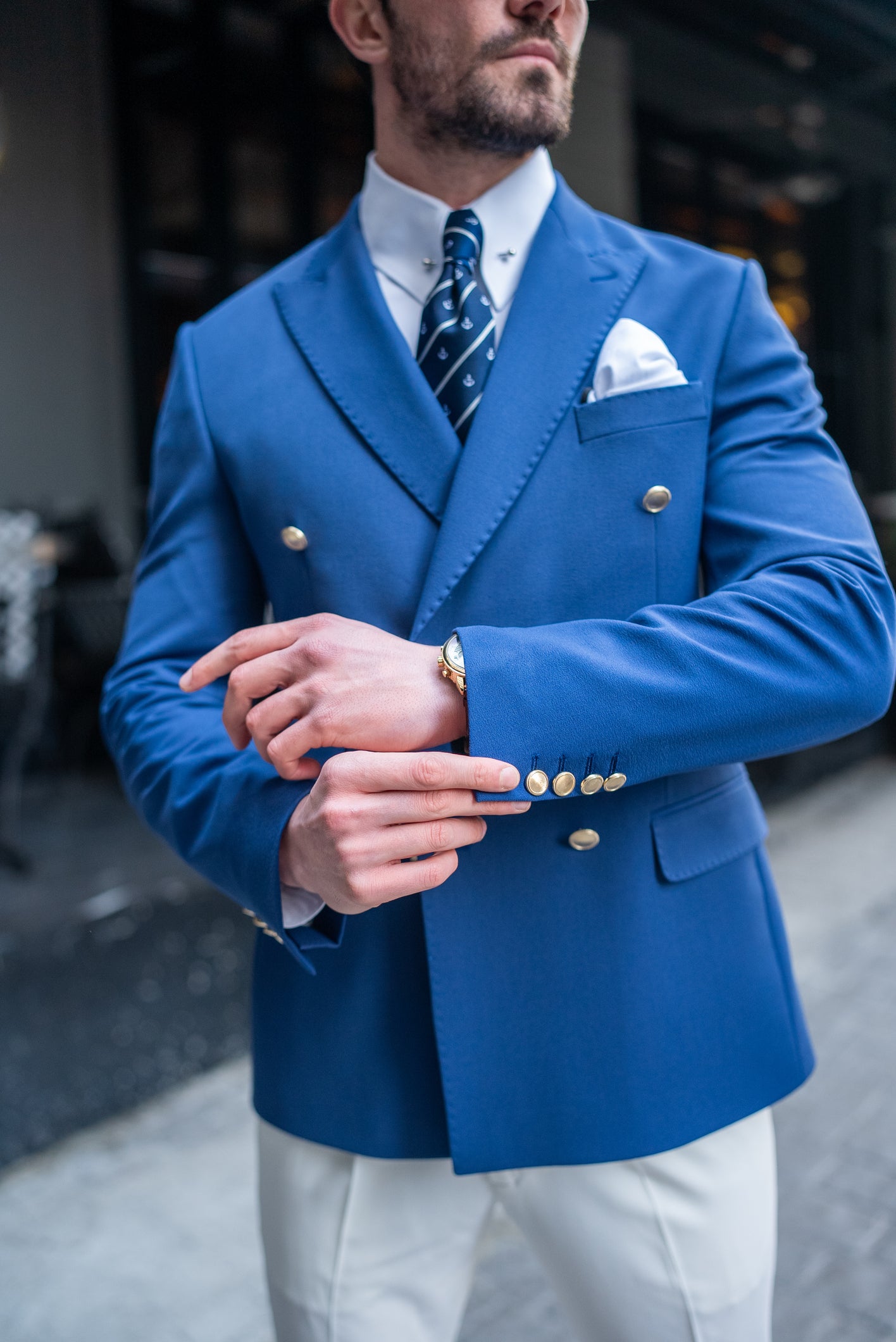 Navy Double Breasted Blazer