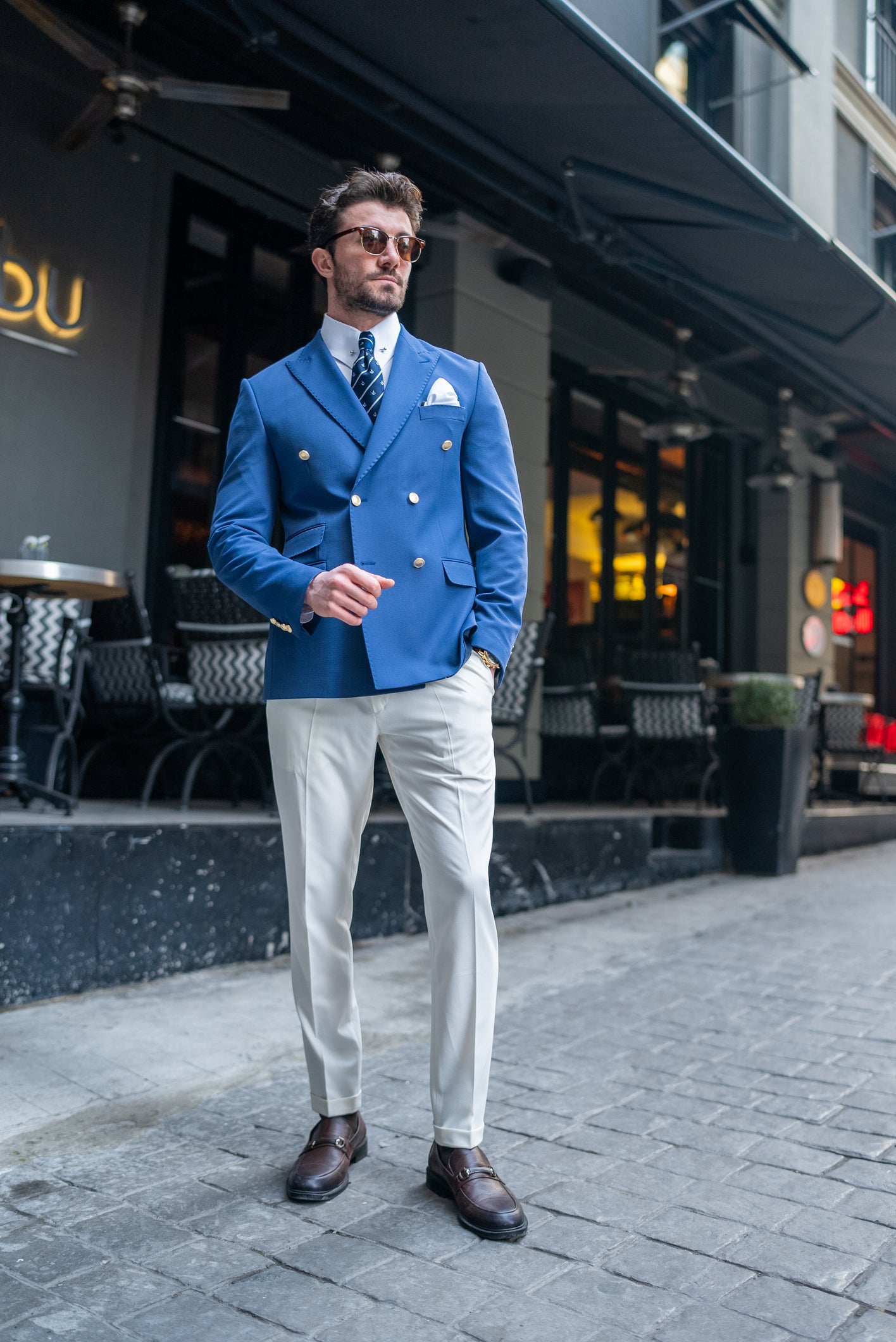 Navy Double Breasted Blazer