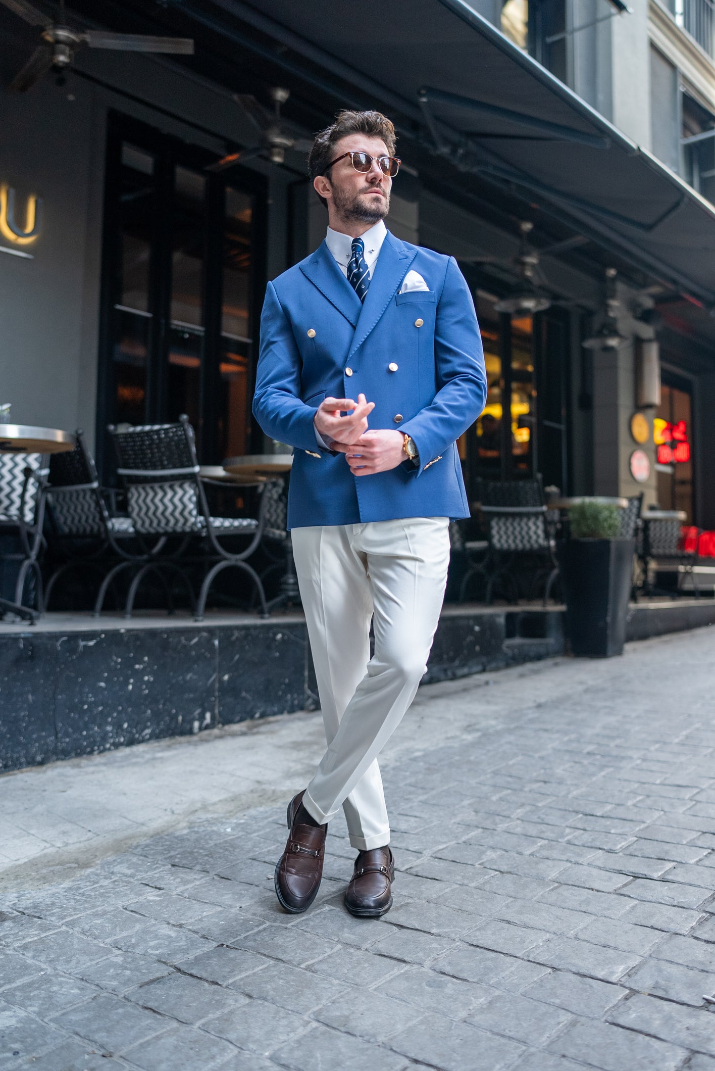 Navy Double Breasted Blazer