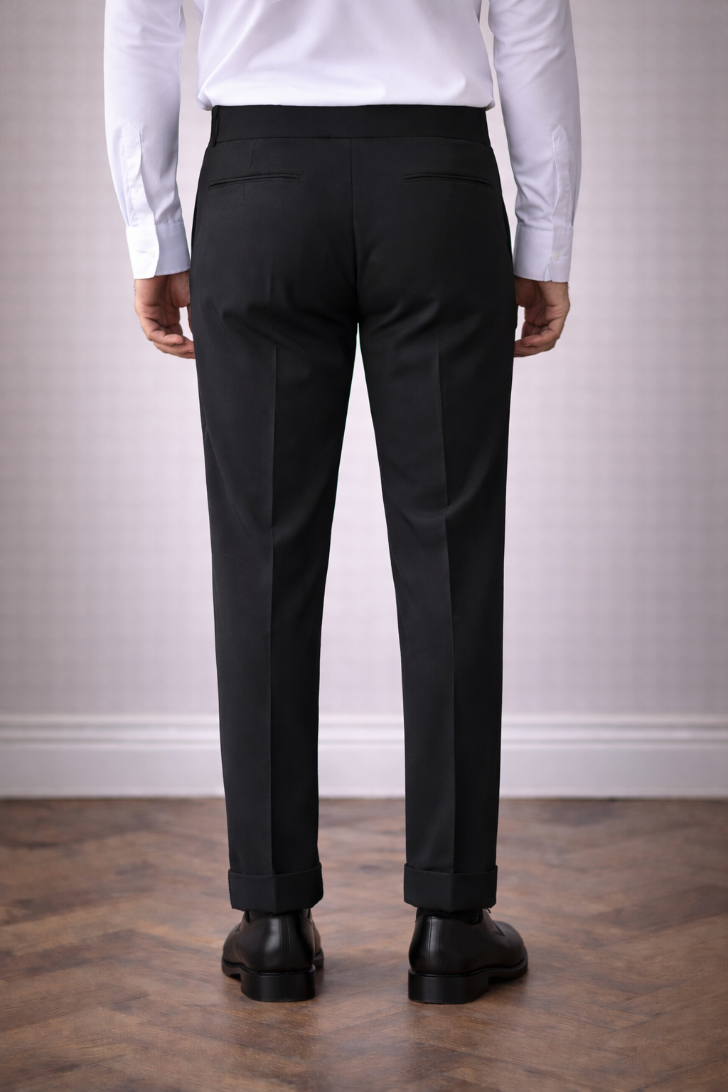 Black High Waist Slim-Fit Pants